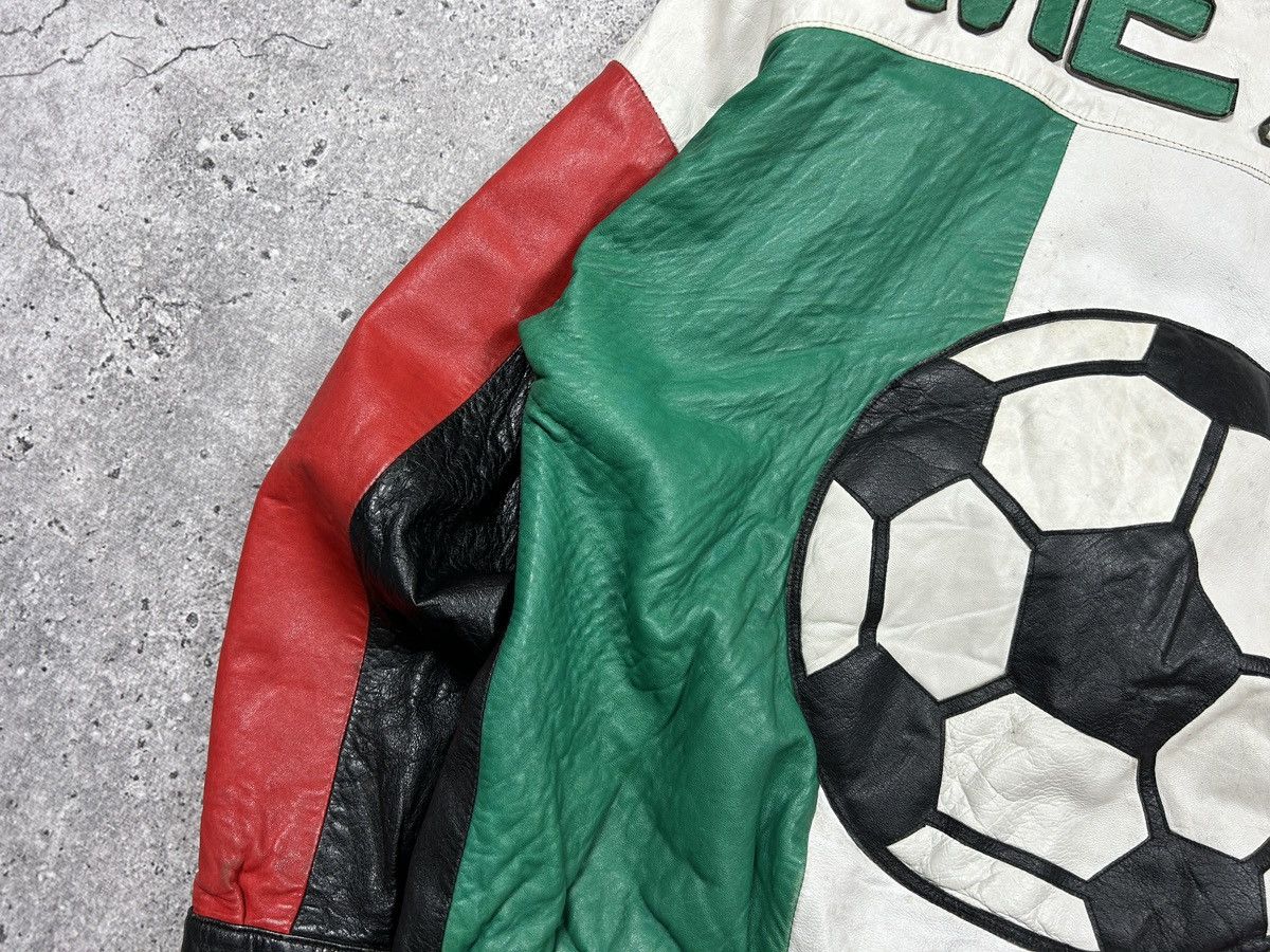 Mexicana × Vintage 1996 Mexico World Cup Usa Leather Jacket Size US L / EU 52-54 / 3 - 14 Thumbnail