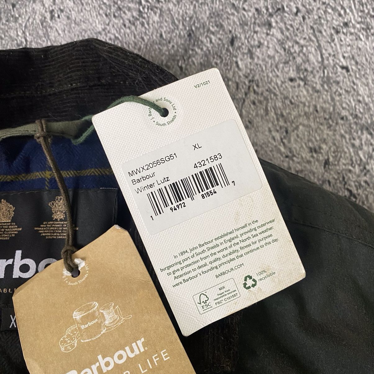 Barbour × Vintage Barbour Winter Lutz Wax Jacket Coat Size US L / EU 52-54 / 3 - 6 Thumbnail