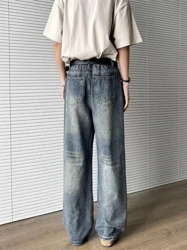 Japanese Brand Retro loose wide leg slightly flared jeans Size US 32 / EU 48 - 4 Thumbnail