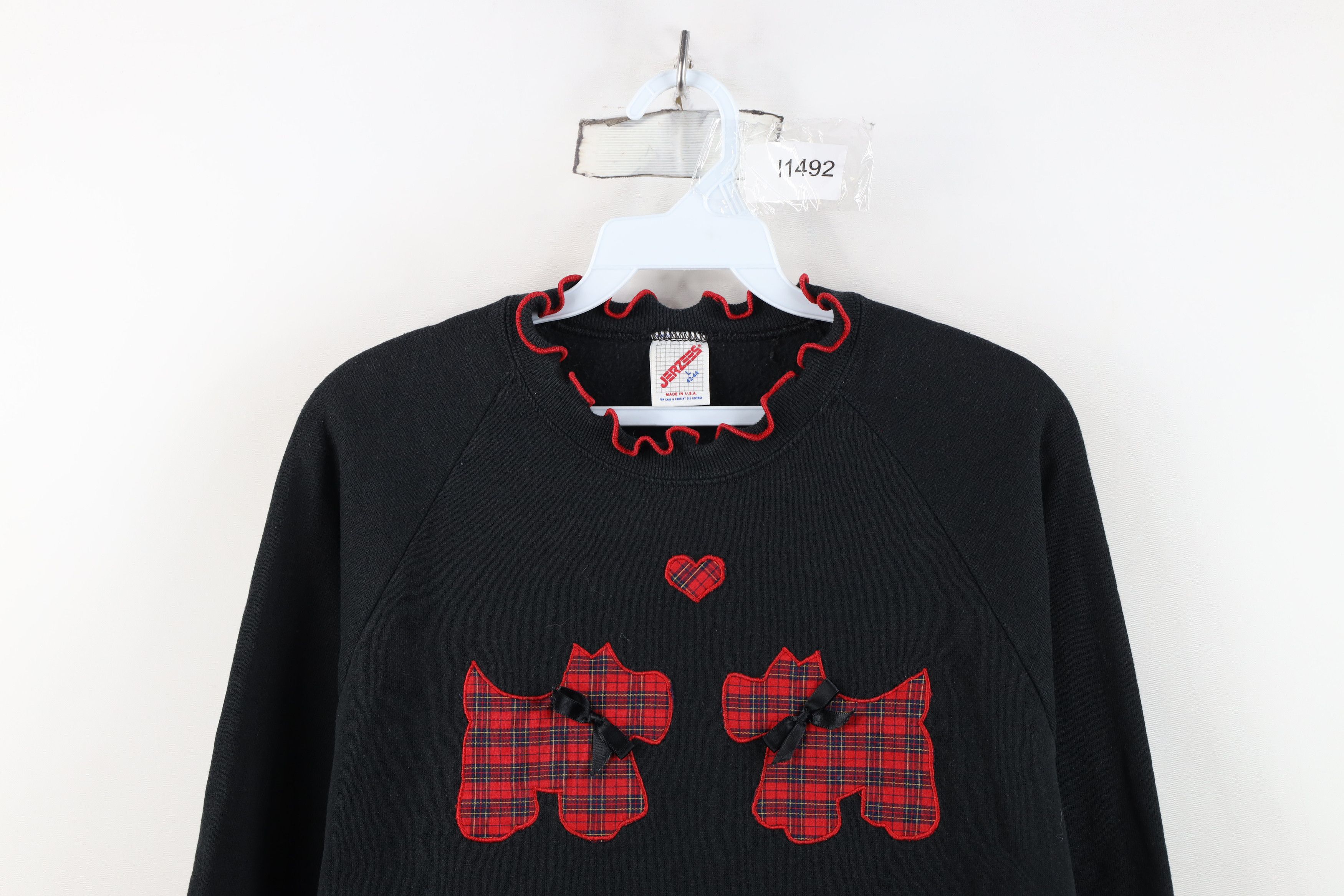 Vintage Vintage 90s Streetwear Terrier Dog Ruffled Sweatshirt USA Size L / US 10 / IT 46 - 2 Thumbnail