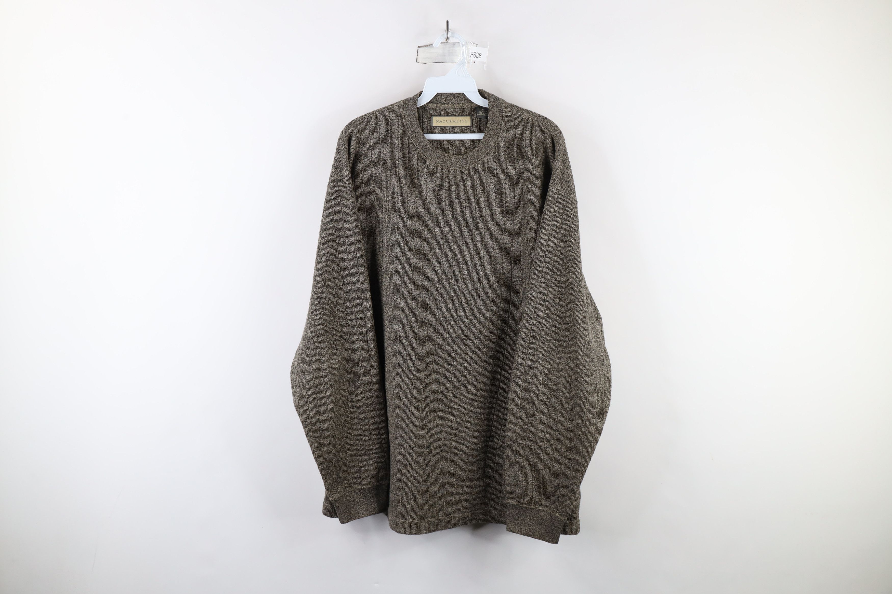 Vintage Vintage 90s Streetwear Heavyweight Knit Long Sleeve T-Shirt Size US L / EU 52-54 / 3 - 1 Thumbnail