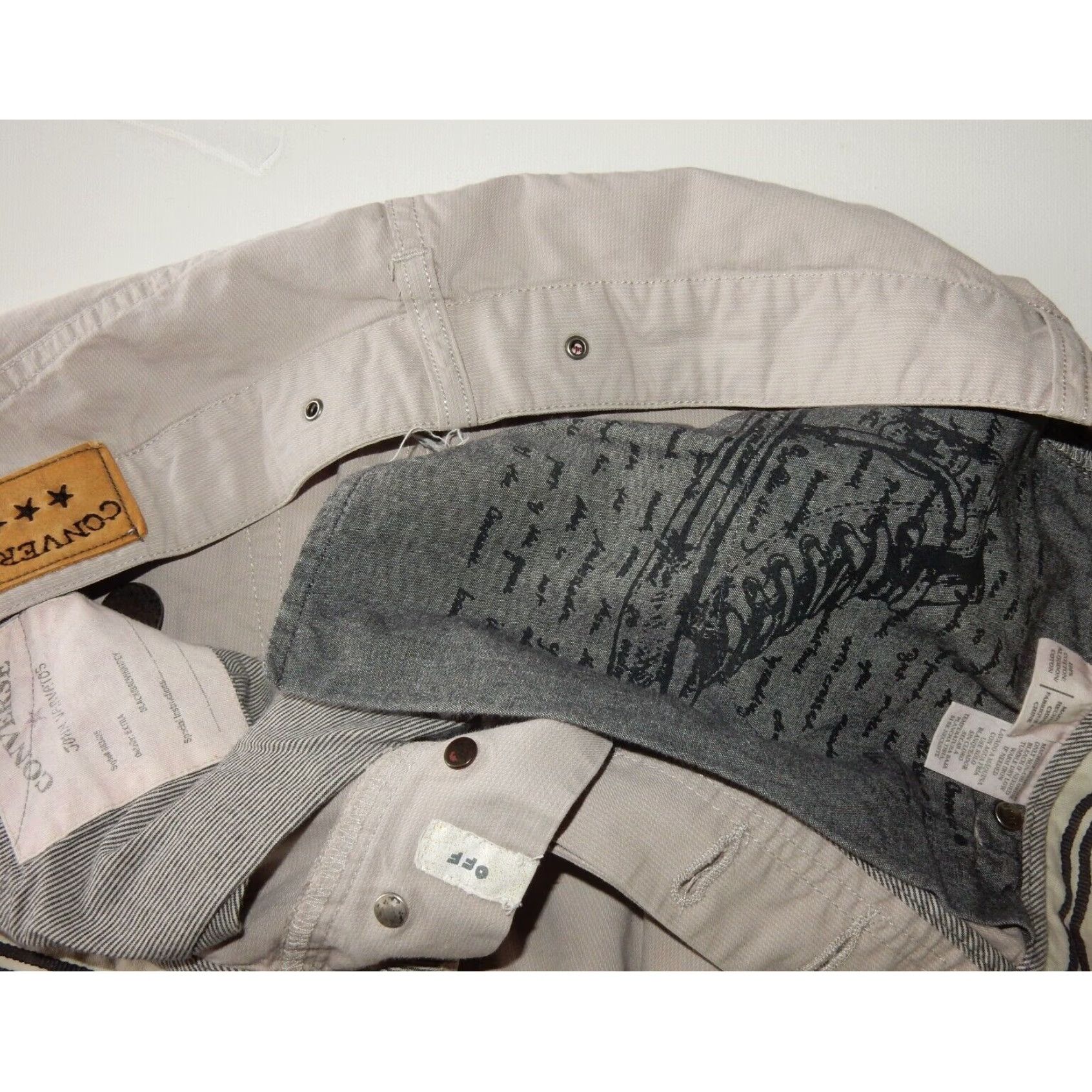 John Varvatos JOHN VARVATOS Converse Mens Slim Straight Jeans 36x33 Beige Size US 36 / EU 52 - 6 Thumbnail