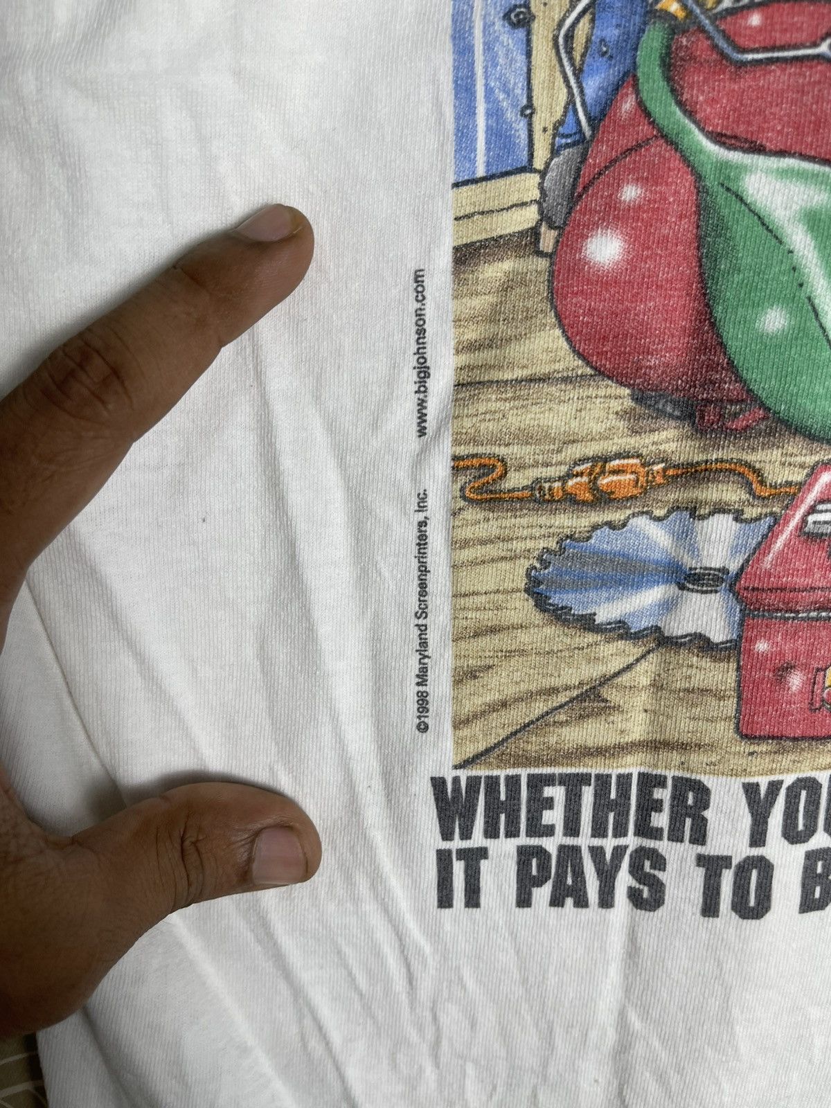 Vintage VINTAGE 1998 BIG JOHNSON CONSTRUCTION CO. GRAPHIC TSHIRT Size US XL / EU 56 / 4 - 12 Thumbnail