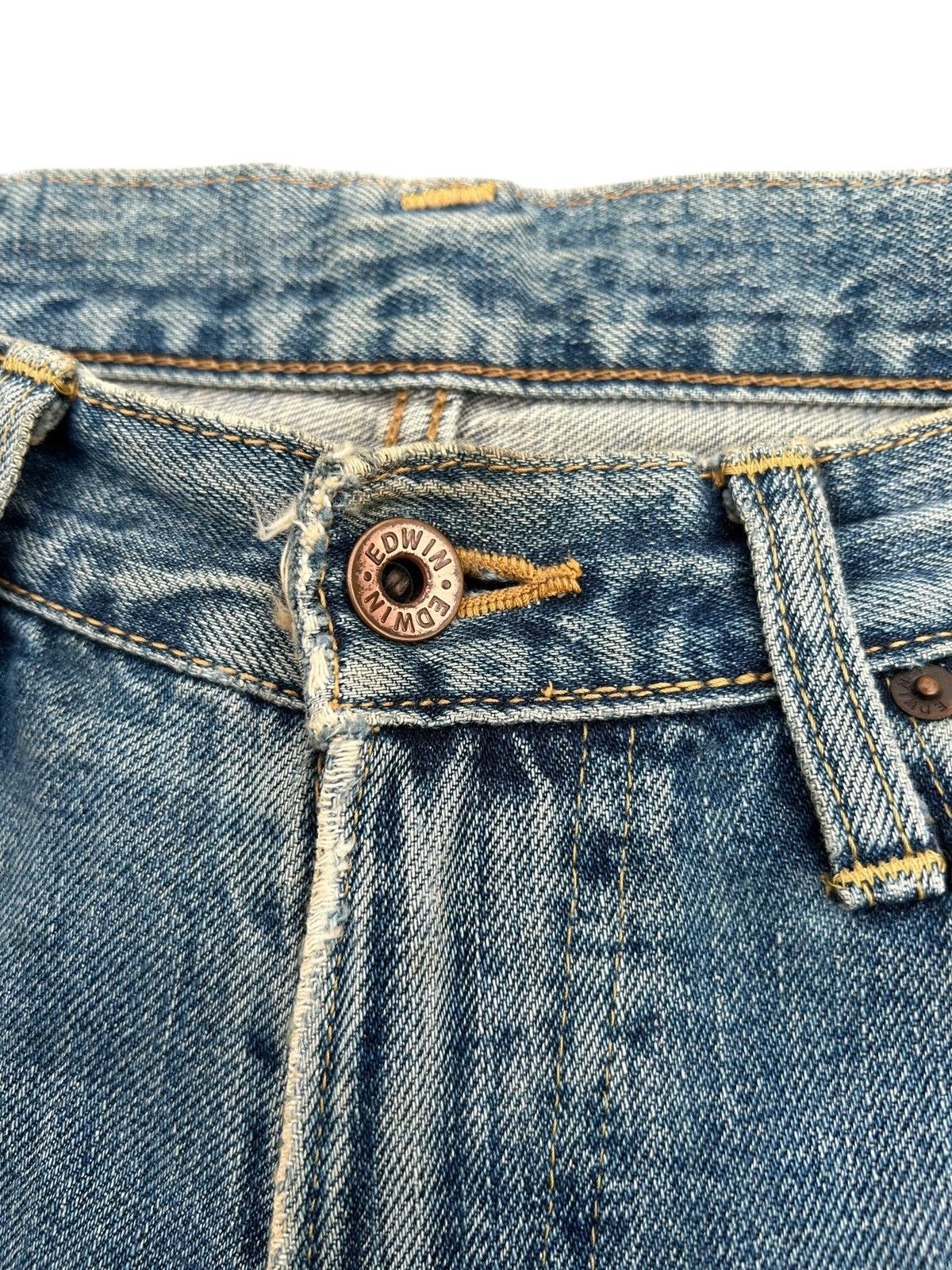 Kapital Thrashed Vintage Edwin 505x Selvedge Dirty Patina Denim Jean Size US 30 / EU 46 - 7 Thumbnail