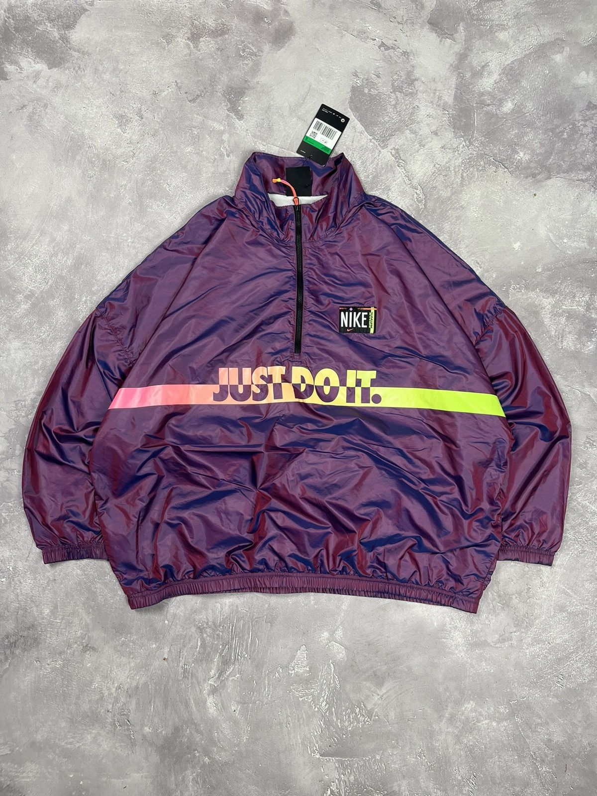 Nike Nike Just Do It Womens Purple Oversized Fit Anorak Jacket Size XS / US 0-2 / IT 36-38 - 1 Thumbnail