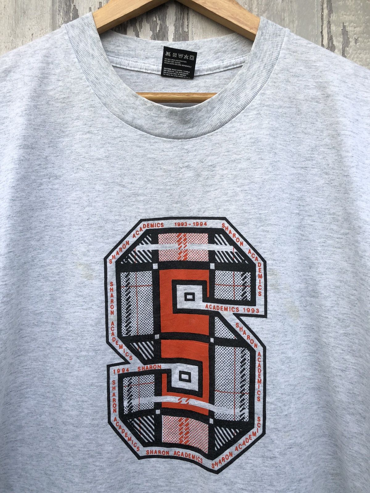 Vintage Vintage 90s Letter S Sharon Academics Tshirt Size US XL / EU 56 / 4 - 2 Thumbnail