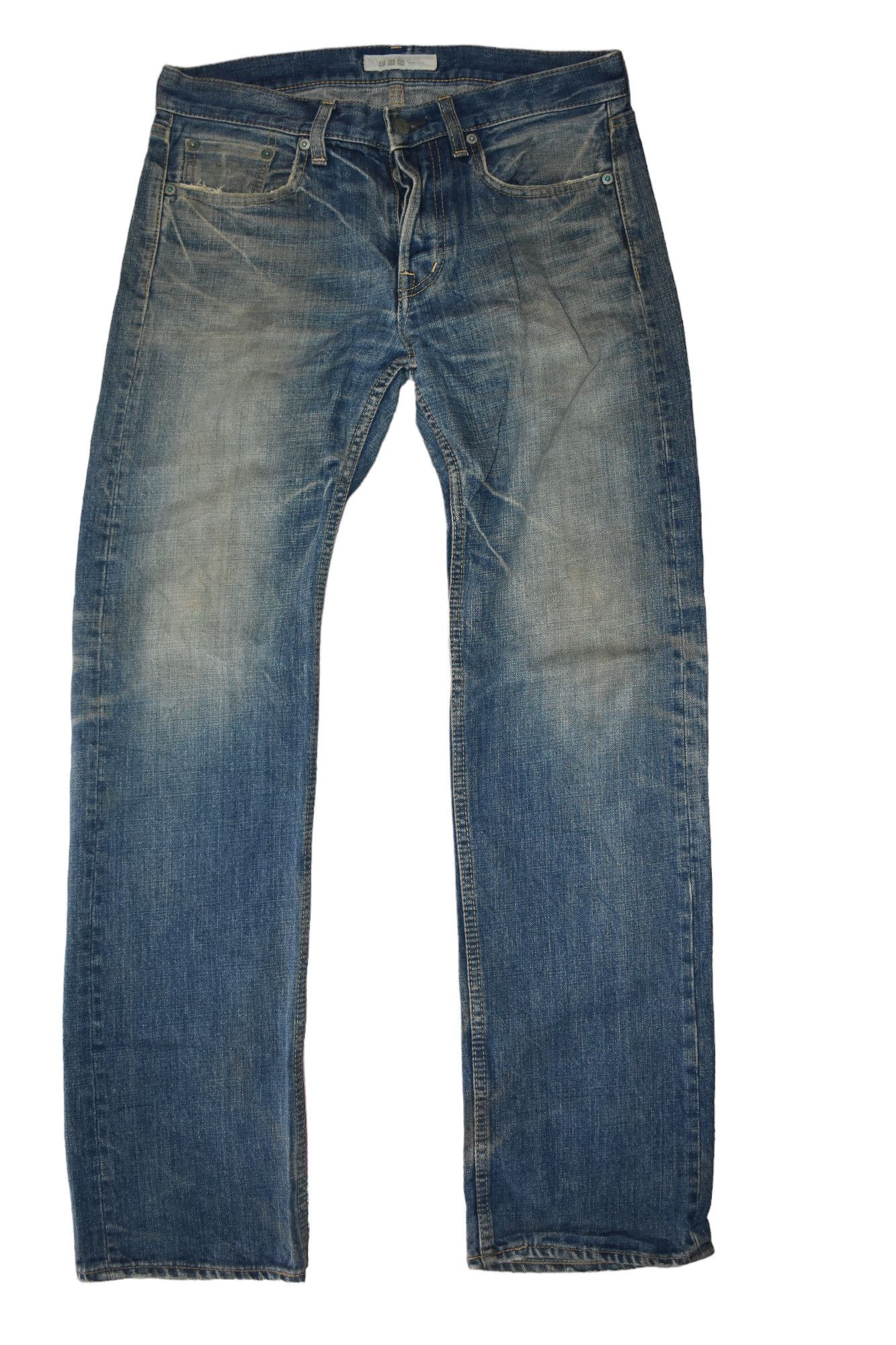 If Six Was Nine × Japanese Brand × Jean WIDE LEG 🔥 Domingo DMG Distress Blue Wash Jeans W30 Size US 30 / EU 46 - 1 Thumbnail