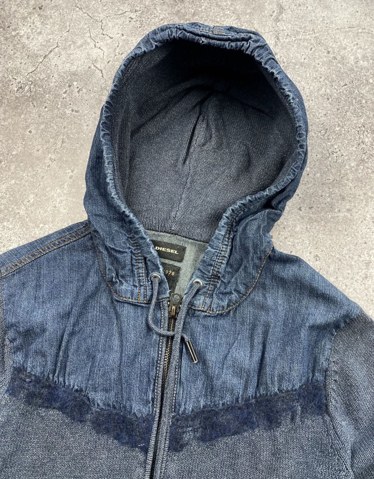 Diesel AVANT GARDE DIESEL JUNYA WATANABE Y2K DENIM KNITTED ZIP HOOD Size US S / EU 44-46 / 1 - 3 Thumbnail