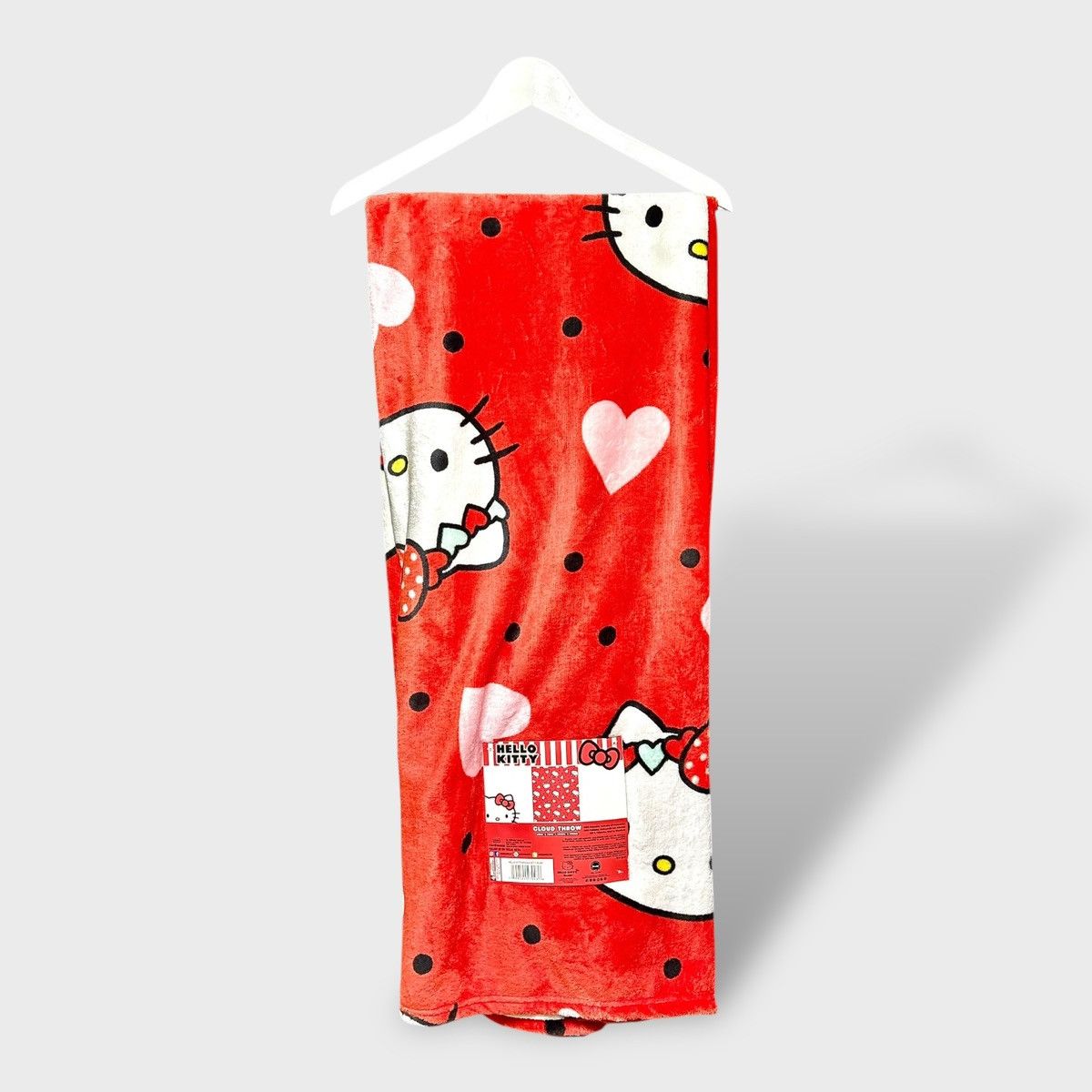 Other Hello Kitty Red White Pink Print Throw Blanket Sz 60”x70” Size ONE SIZE - 2 Thumbnail