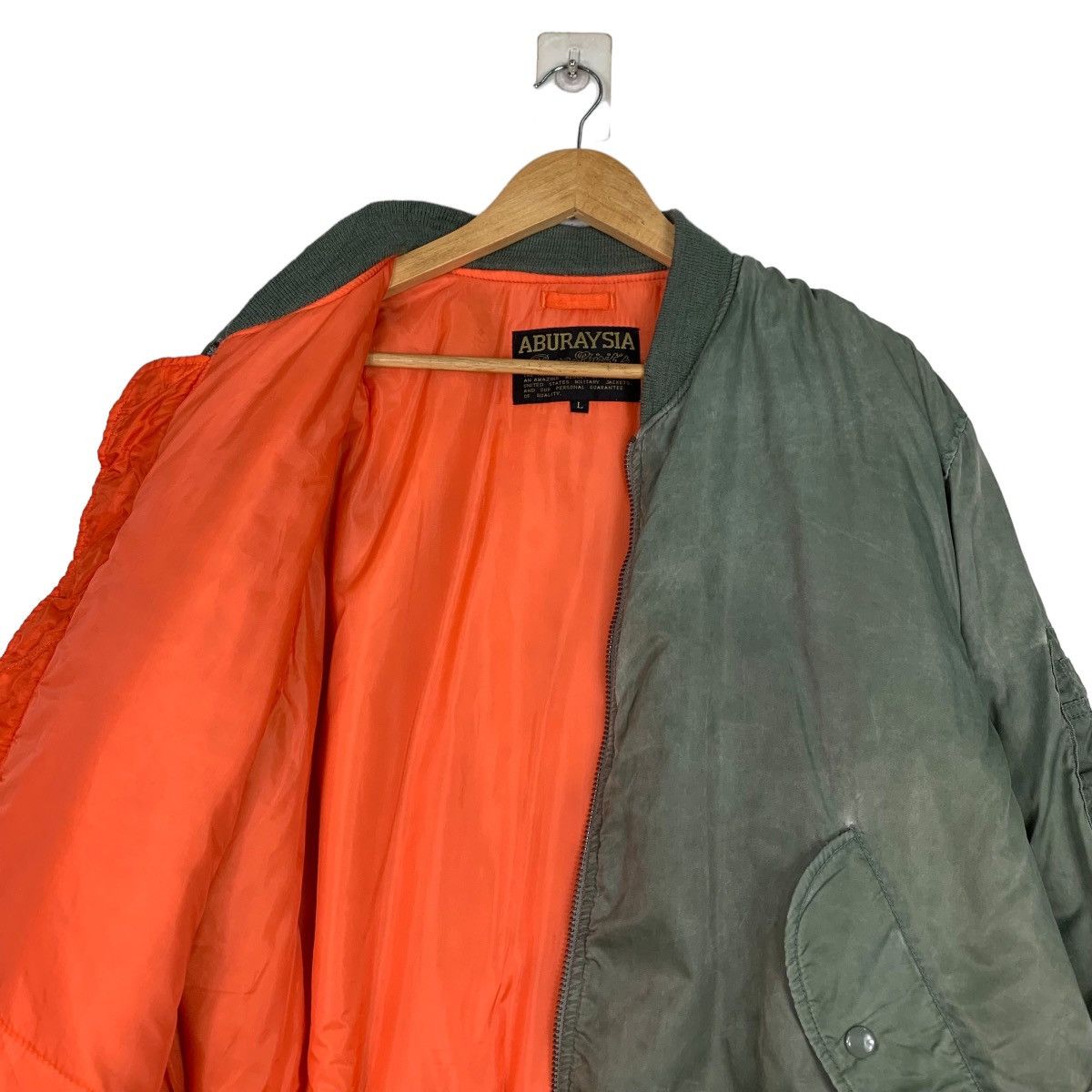 Japanese Brand ABURAYSIA Green Bomber Jacket #1024-C46 Size US L / EU 52-54 / 3 - 10 Thumbnail