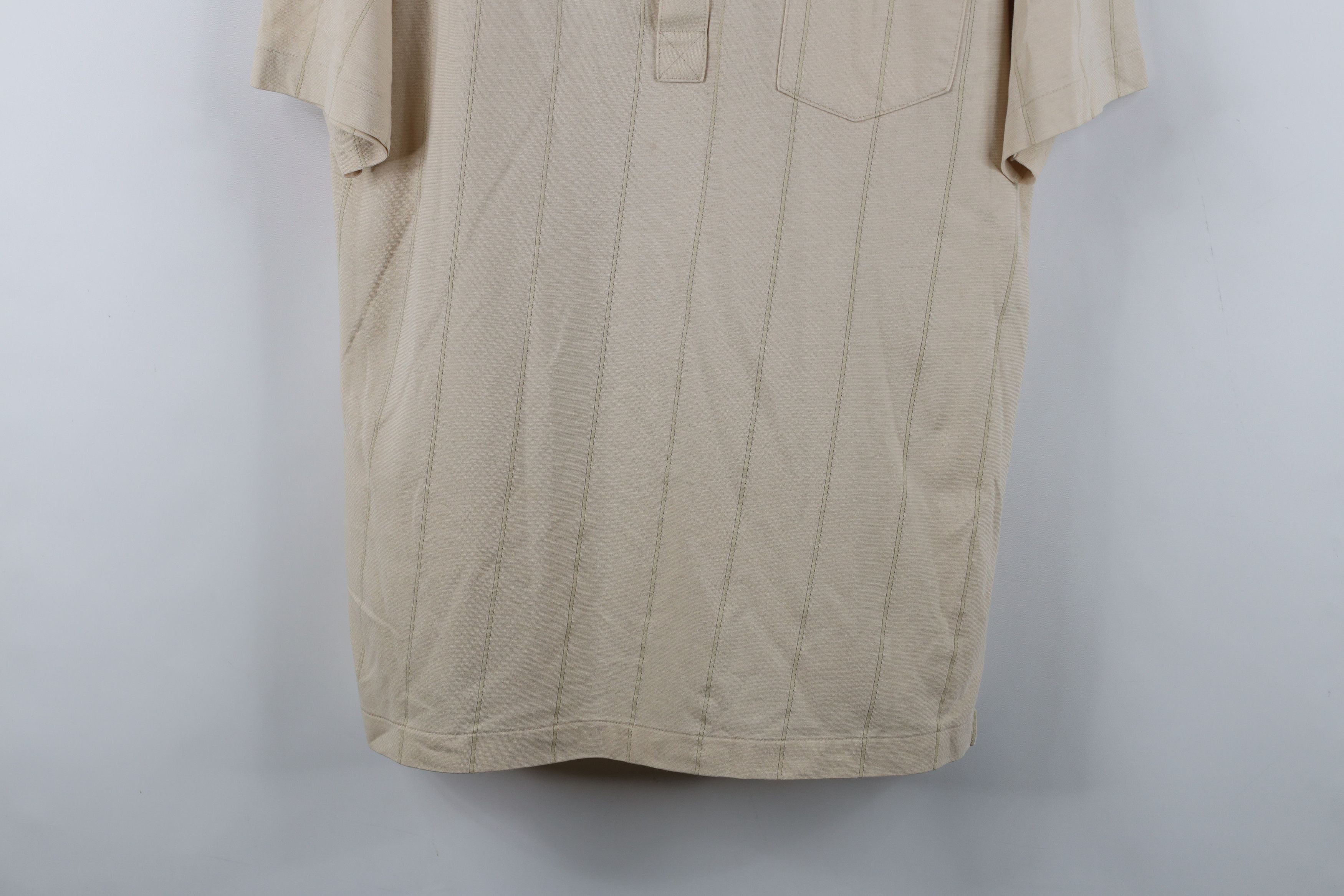 Vintage Vintage 90s Streetwear Striped Knit Golf Polo Shirt Beige Size US L / EU 52-54 / 3 - 3 Thumbnail