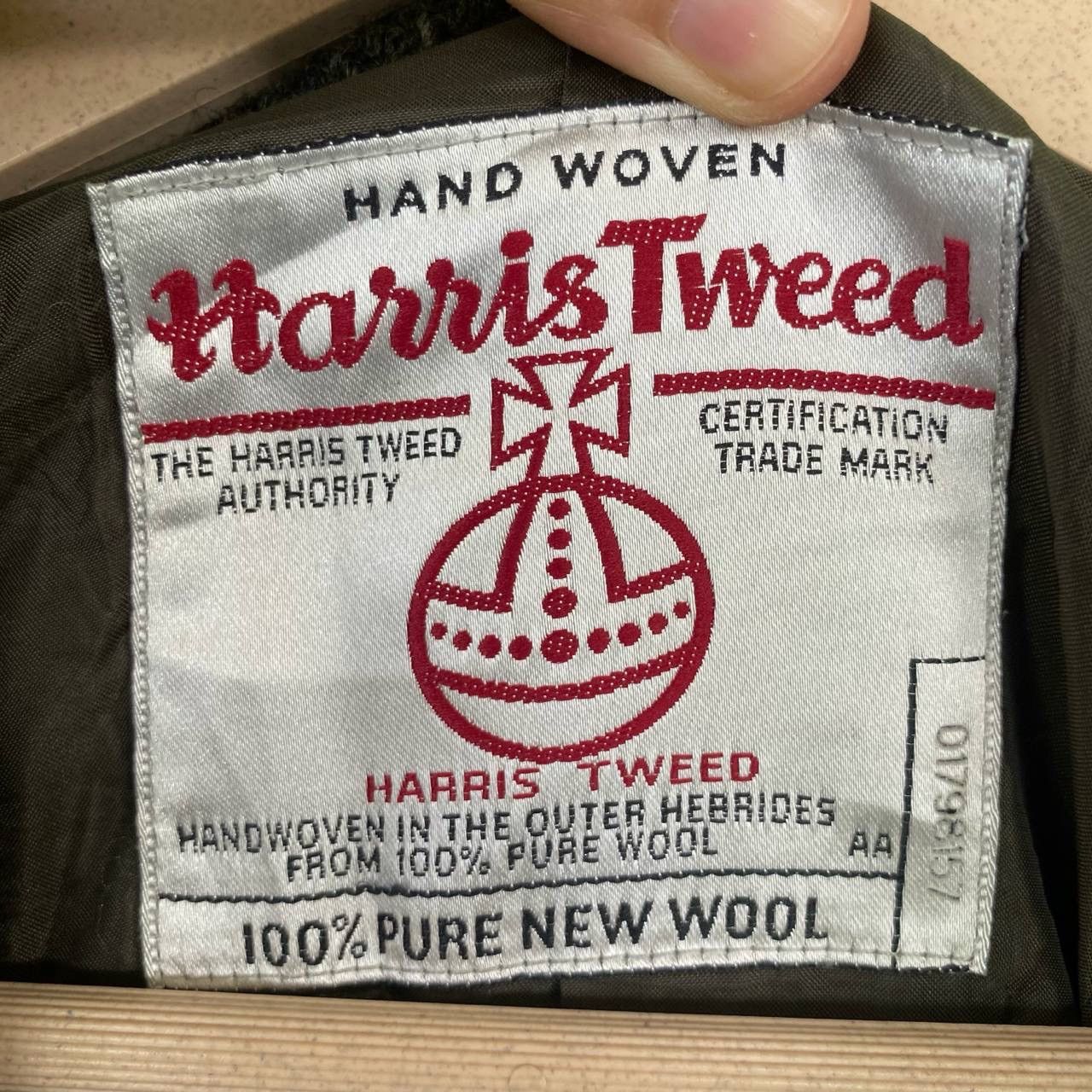 Harris Tweed Steals🔥Vtg Harris Tweed Habd Woven Pure Wool Long Coat Size L / US 10 / IT 46 - 6 Thumbnail