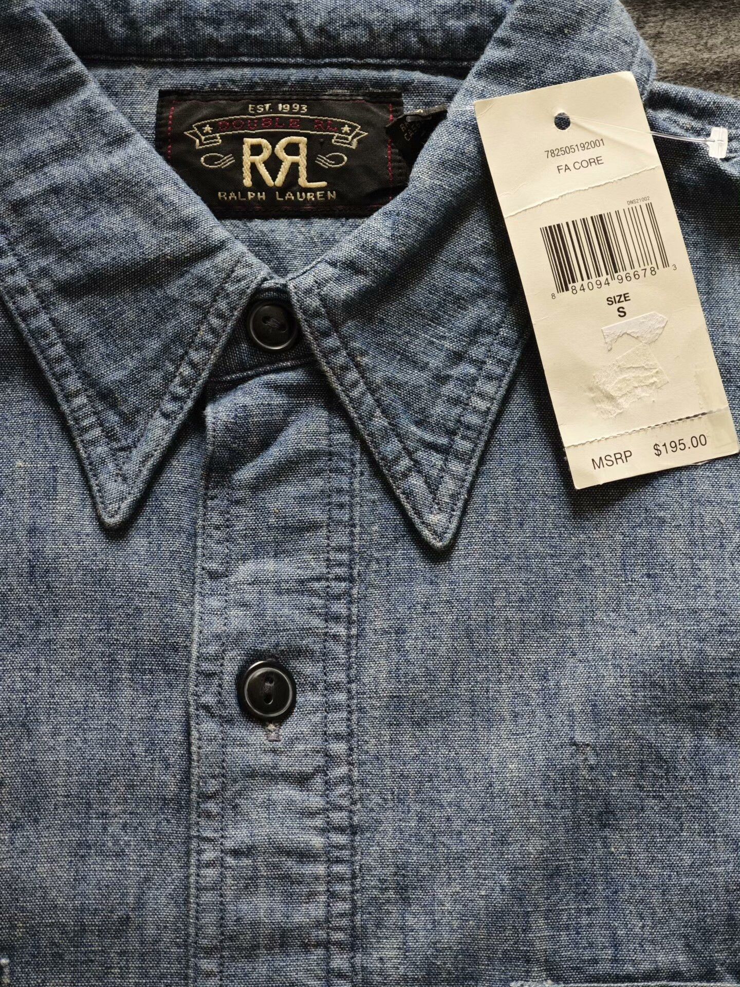 RRL Ralph Lauren RRL Vintage Indigo Work Shirt Size US S / EU 44-46 / 1 - 1 Thumbnail