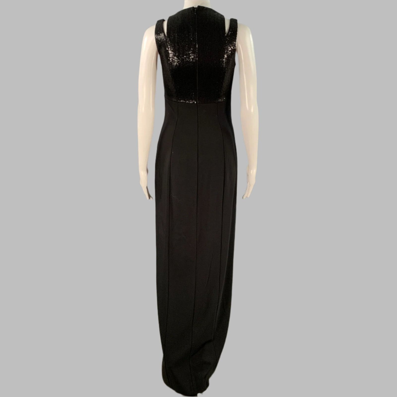 Michael Kors Size 2 Black Virgin Wool Blend Cutout Sequined Evening Gown Size XS / US 0-2 / IT 36-38 - 4 Thumbnail