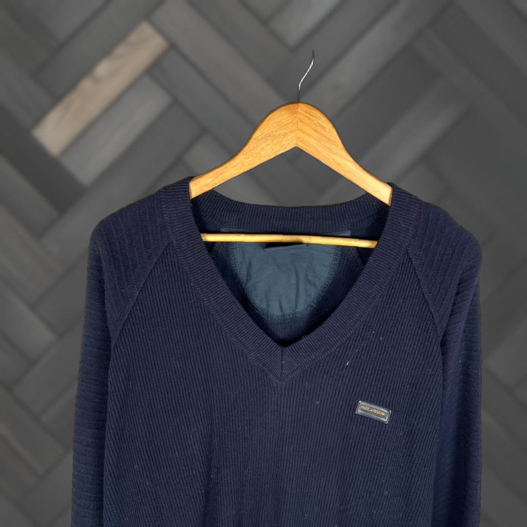 Paul & Shark Paul & Shark Yachting Sweater Navy V-Neck Pullover Logo Patch Size L Mens Size US L / EU 52-54 / 3 - 1 Thumbnail