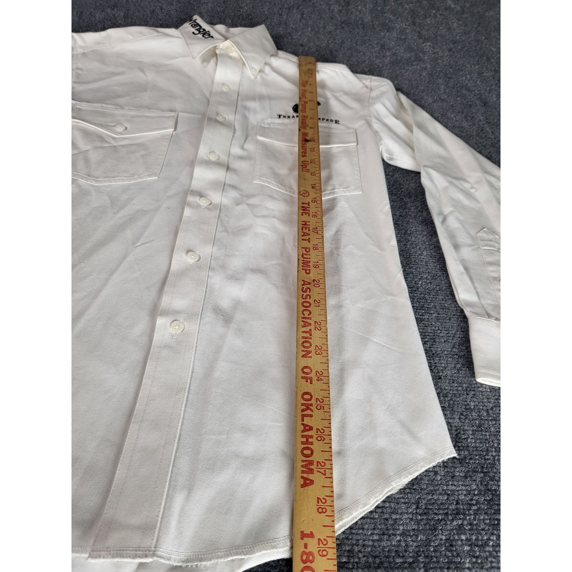 Wrangler Wrangler Western Button Up Shirt Men Sz 14 1/2x33 Small Whit Size US S / EU 44-46 / 1 - 3 Thumbnail
