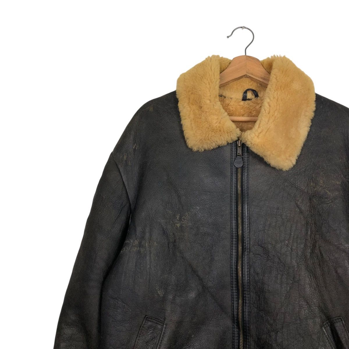 Canterbury of New Zealand 🔥VINTAGE GENUINE LEATHER JACKET SHEARLING CANTERBURY Size US M / EU 48-50 / 2 - 9 Thumbnail
