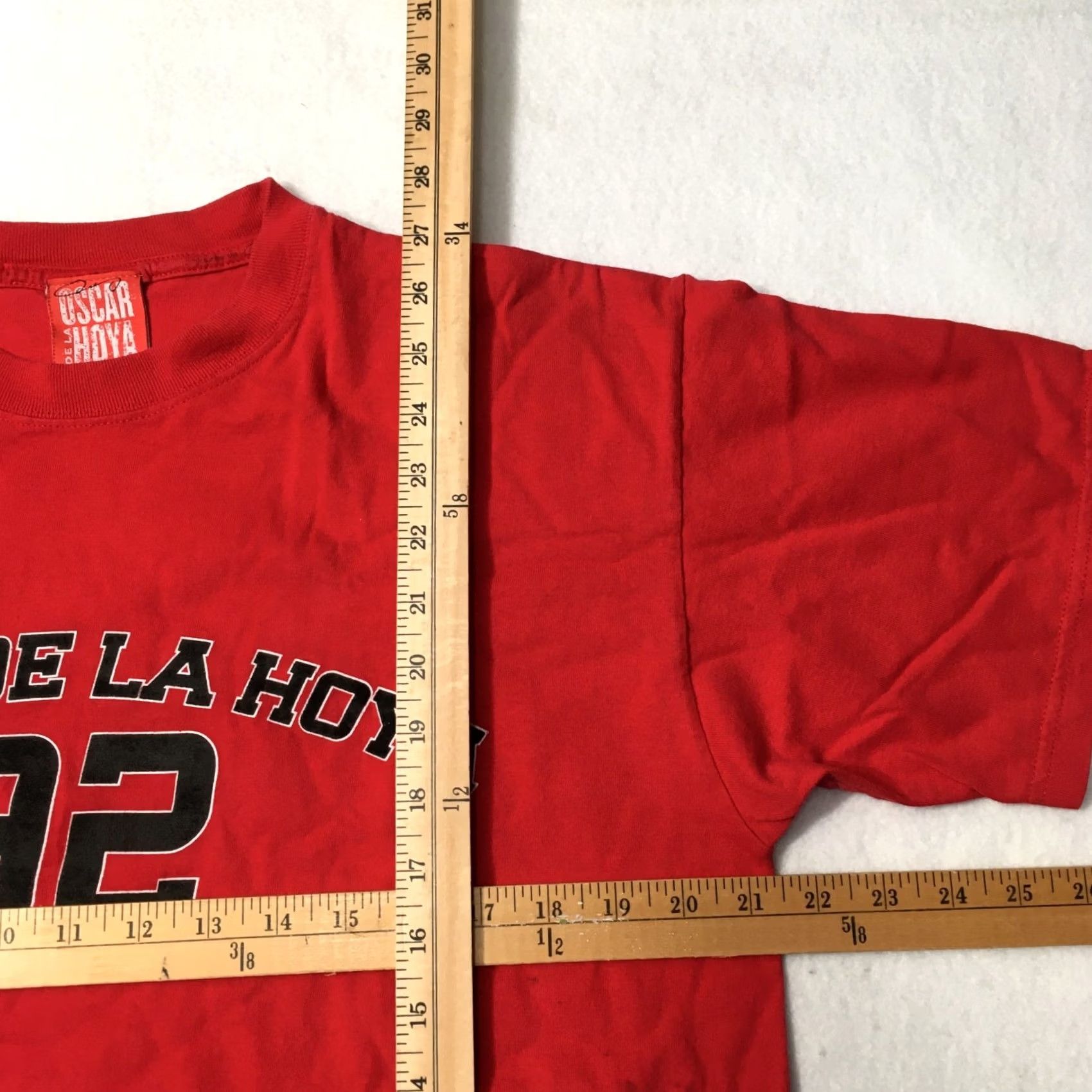 Vintage Oscar De La Hoya Shirt 2XL Red Boxing Graphic 100% Cotton T-Shirt Tee 92 Mens Size US XXL / EU 58 / 5 - 4 Thumbnail