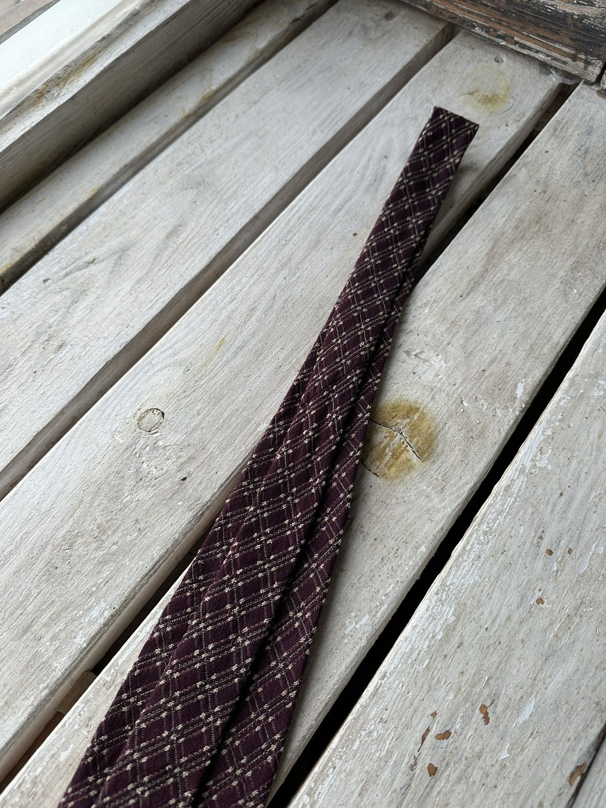 Designer × Hugo Boss 🚨RARE Hugo Boss Tie old money style Burgundy luxury monogram Size ONE SIZE - 4 Thumbnail