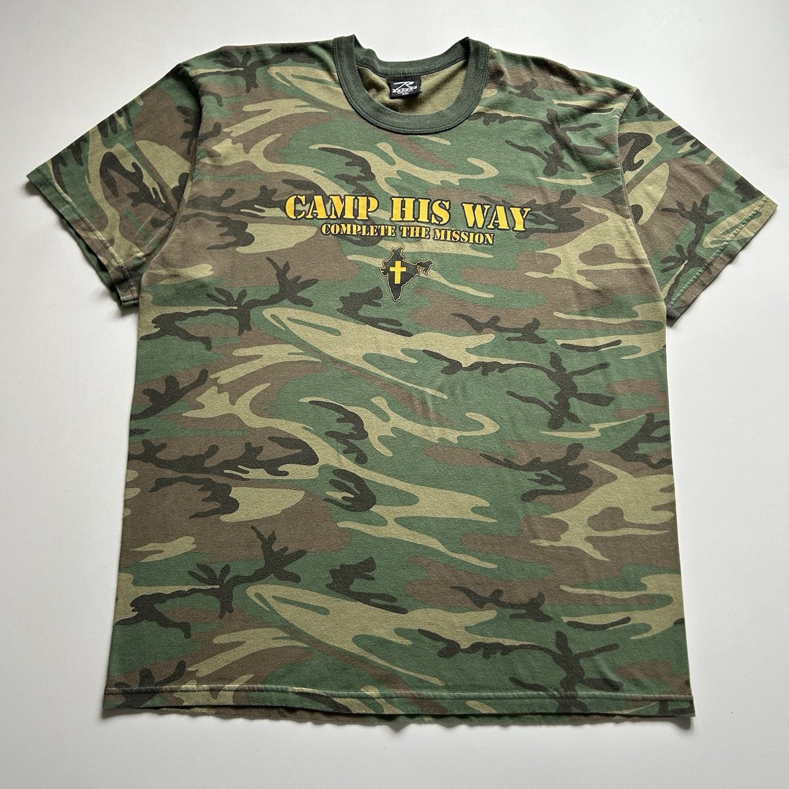 Rothco × Vintage Vintage Jesus Shirt XXL Rothco Woodland Camo Religious Rare Size US XXL / EU 58 / 5 - 1 Thumbnail