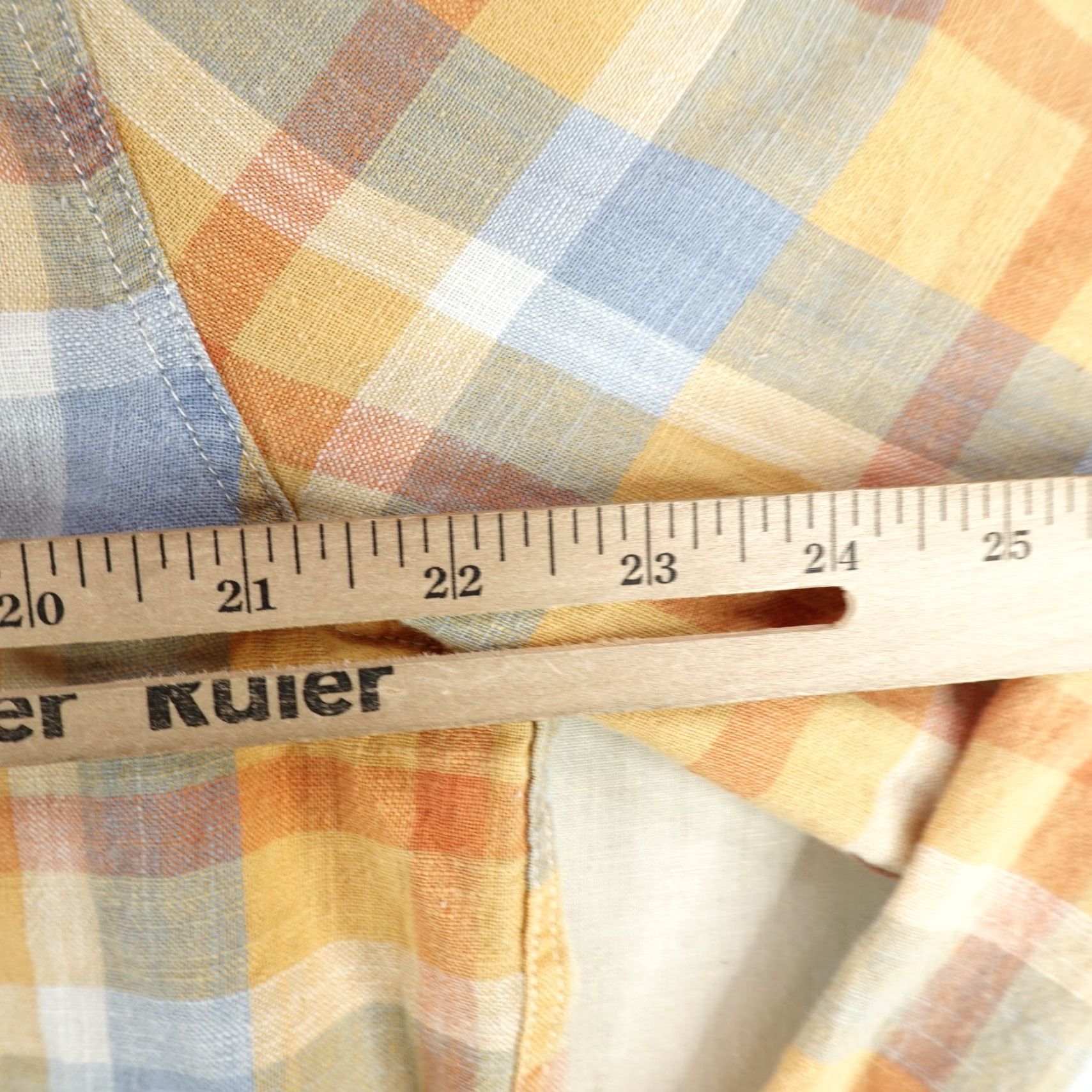 Vintage 32 Bar Blues Plaid Button-Up Shirt Men Large Orange Long Sleeve Casual Outdoor Size US L / EU 52-54 / 3 - 7 Thumbnail