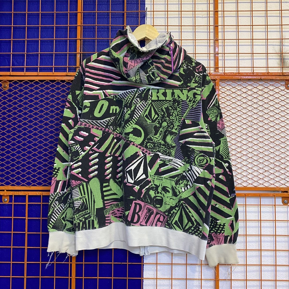 Volcom Vintage Volcom Fullprint Sweatshirt Hoodie Full Zip Size US L / EU 52-54 / 3 - 8 Thumbnail