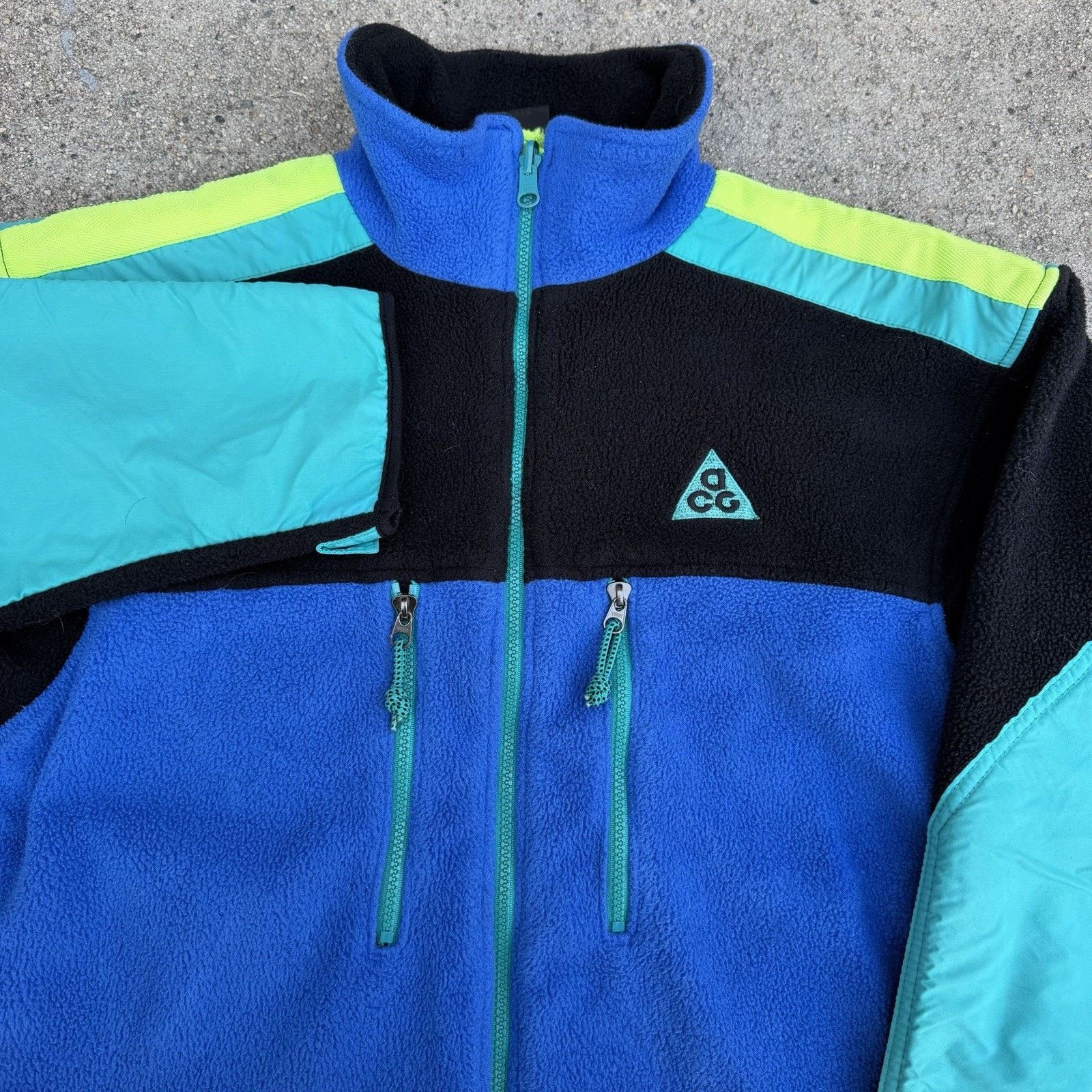 Nike × Nike ACG × Vintage Vintage 90s Nike ACG Makalu Fleece Zip Up Jacket Size US M / EU 48-50 / 2 - 2 Thumbnail