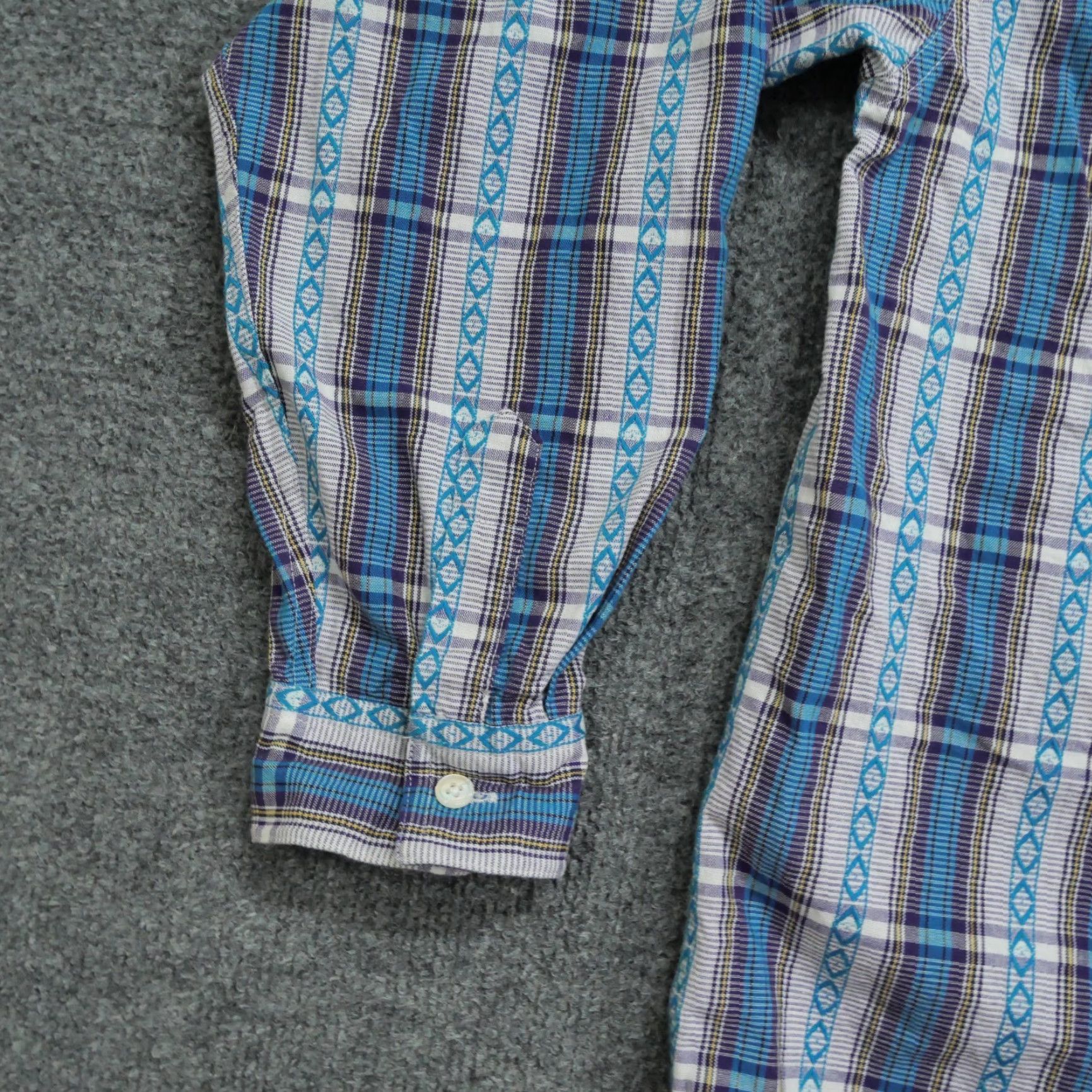 Lee VINTAGE Lee Shirt Womens Large Blue Purple Striped Aztec Button Up 80s Size L / US 10 / IT 46 - 6 Thumbnail