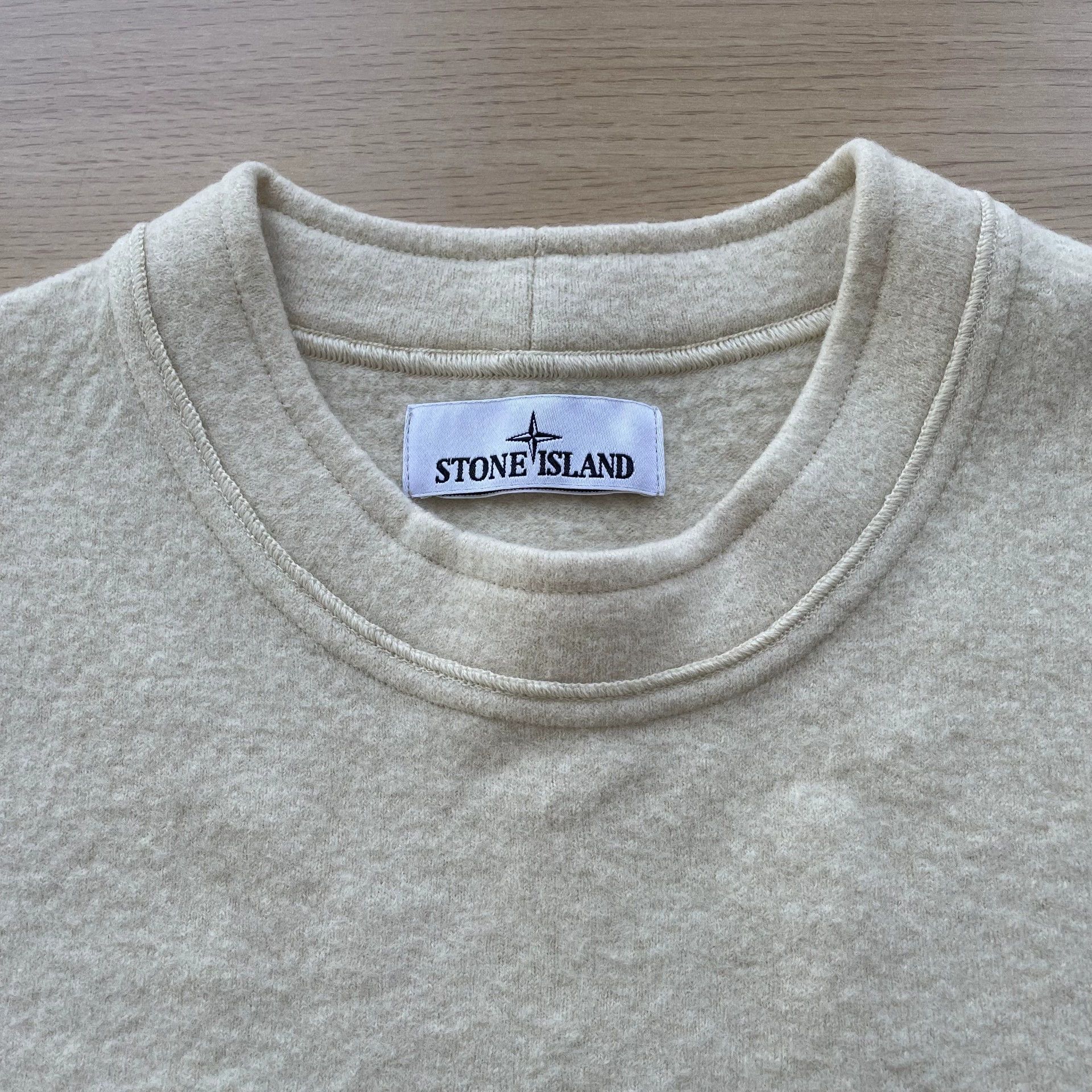 Stone Island STONE ISLAND solid crewneck ls wool sweatshirt ivory M 98 Size M / US 6-8 / IT 42-44 - 4 Thumbnail