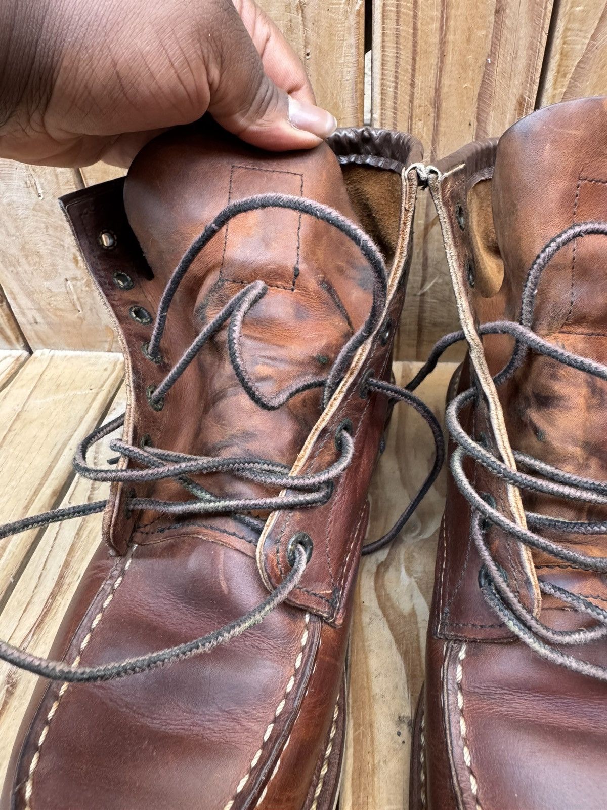 Red Wing Red Wing 1907 Copper Rough Brown Boots UK 7.5 D | EUR 41.5 Size US 8.5 / EU 41-42 - 15 Thumbnail