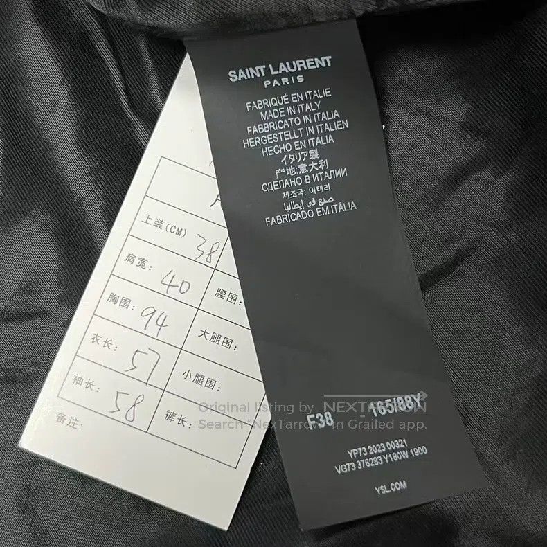 Saint Laurent Paris Saint Laurent Paris Black and White Patch Leather Baseball Size XS / US 0-2 / IT 36-38 - 4 Thumbnail