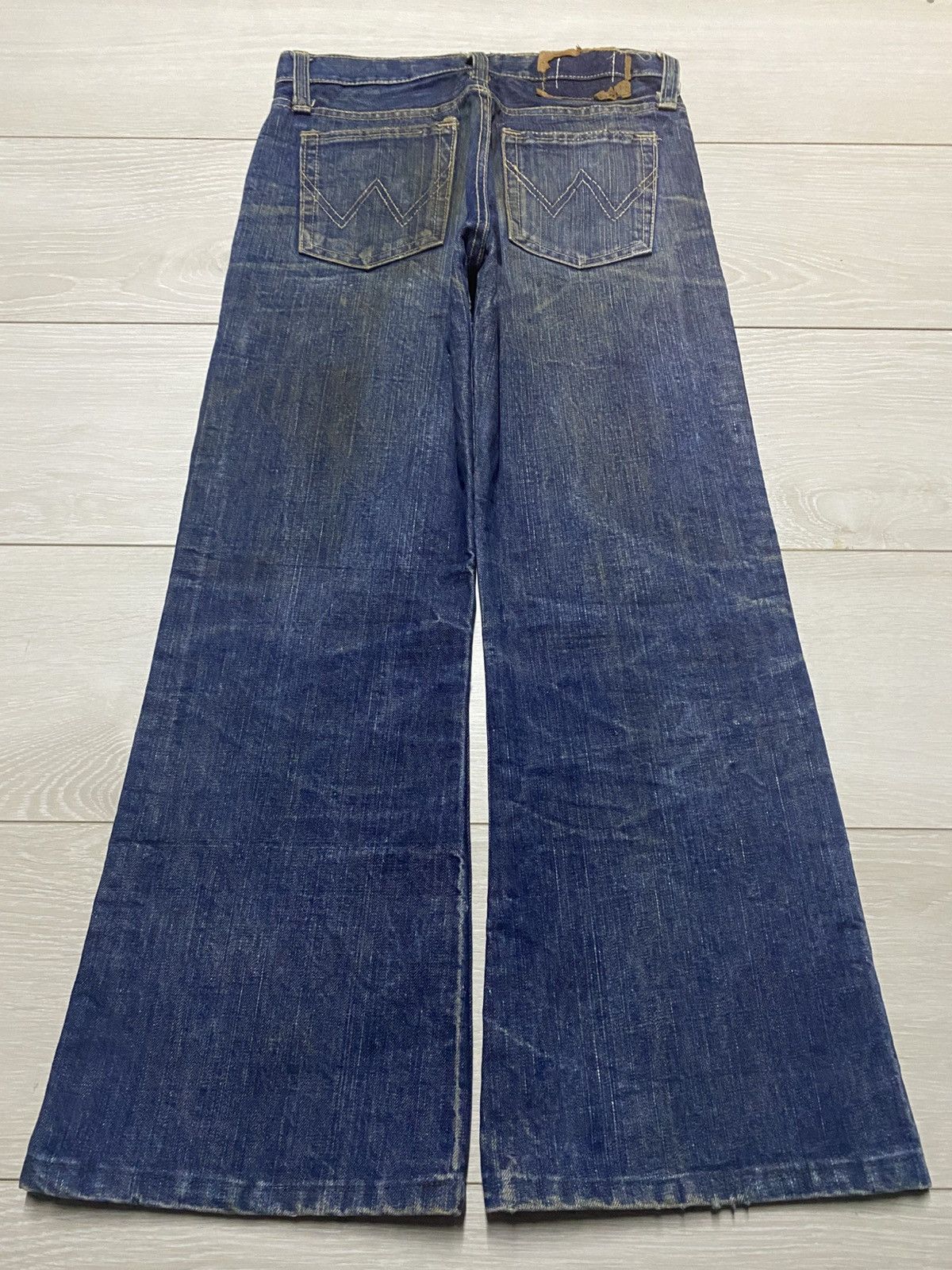 Edwin True Vintage Edwin USA Mud Wash Grunge Flare Jeans Size US 27 - 2 Thumbnail