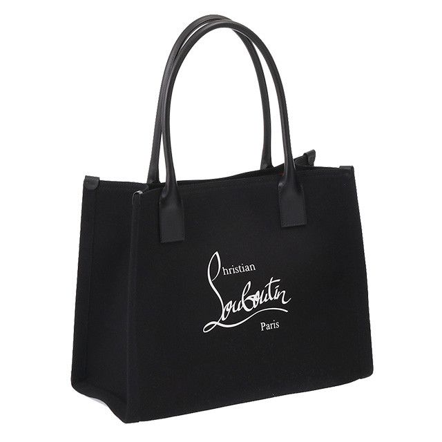 image of Christian Louboutin Nastroloubi Leather Tote Bag Black, Women's