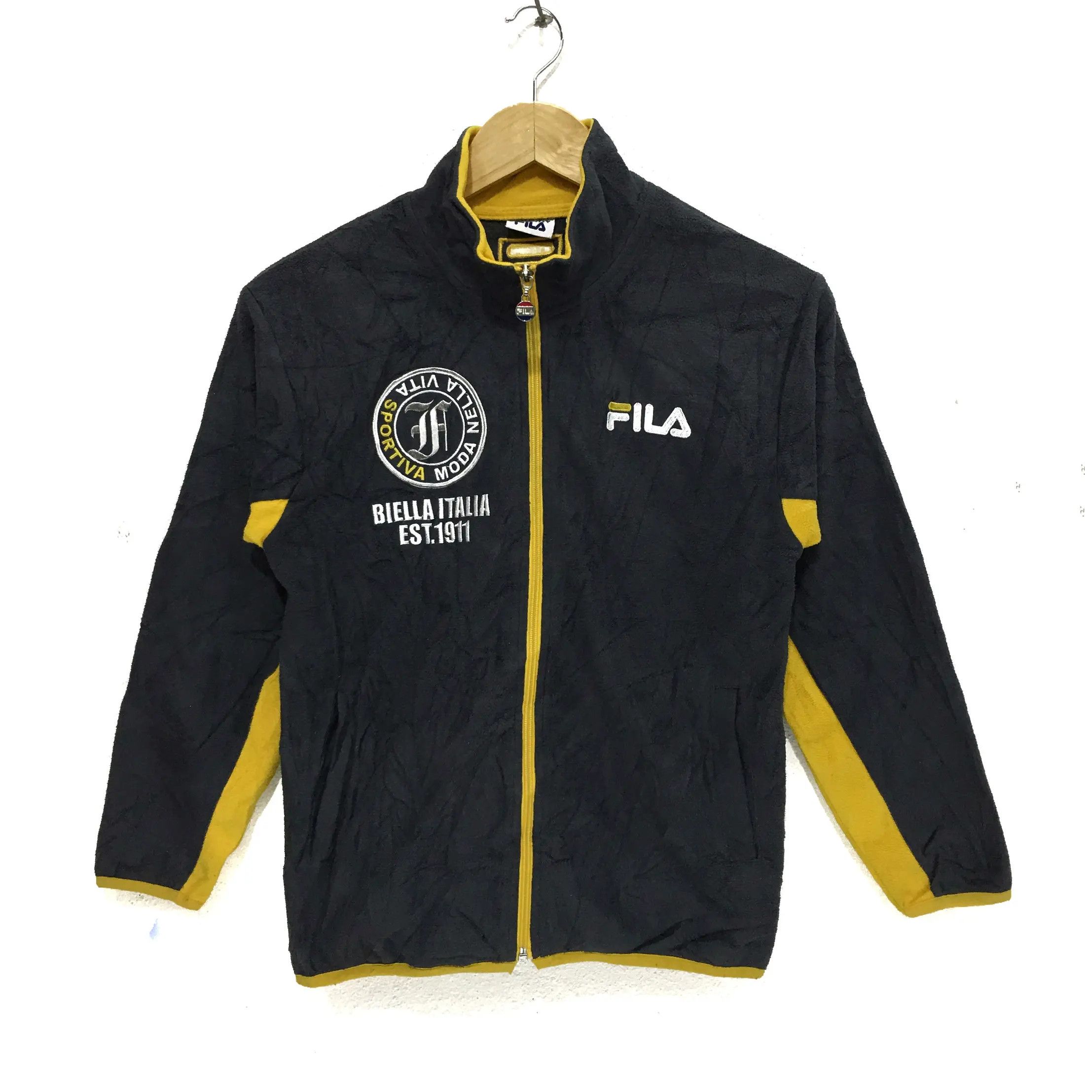 Vtg FILA BIELLA ITALIA Sweatshirt Logo Jacket Sweater