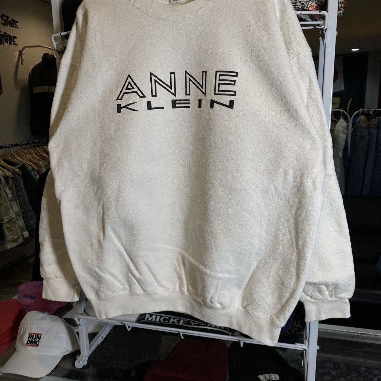 Anne Klein VINTAGE‼️Anne Klein Spell Out OSFA Made In USA Sweatshirt Size ONE SIZE - 4 Thumbnail