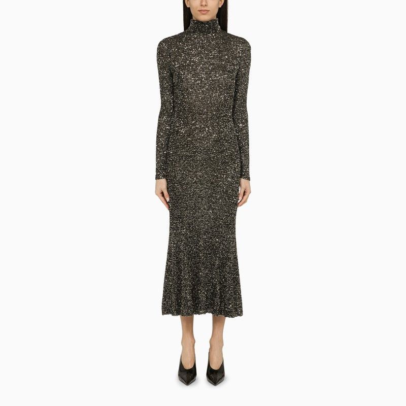 image of Balenciaga Black And Silver Dress With Sequins, Women's (Size XS)