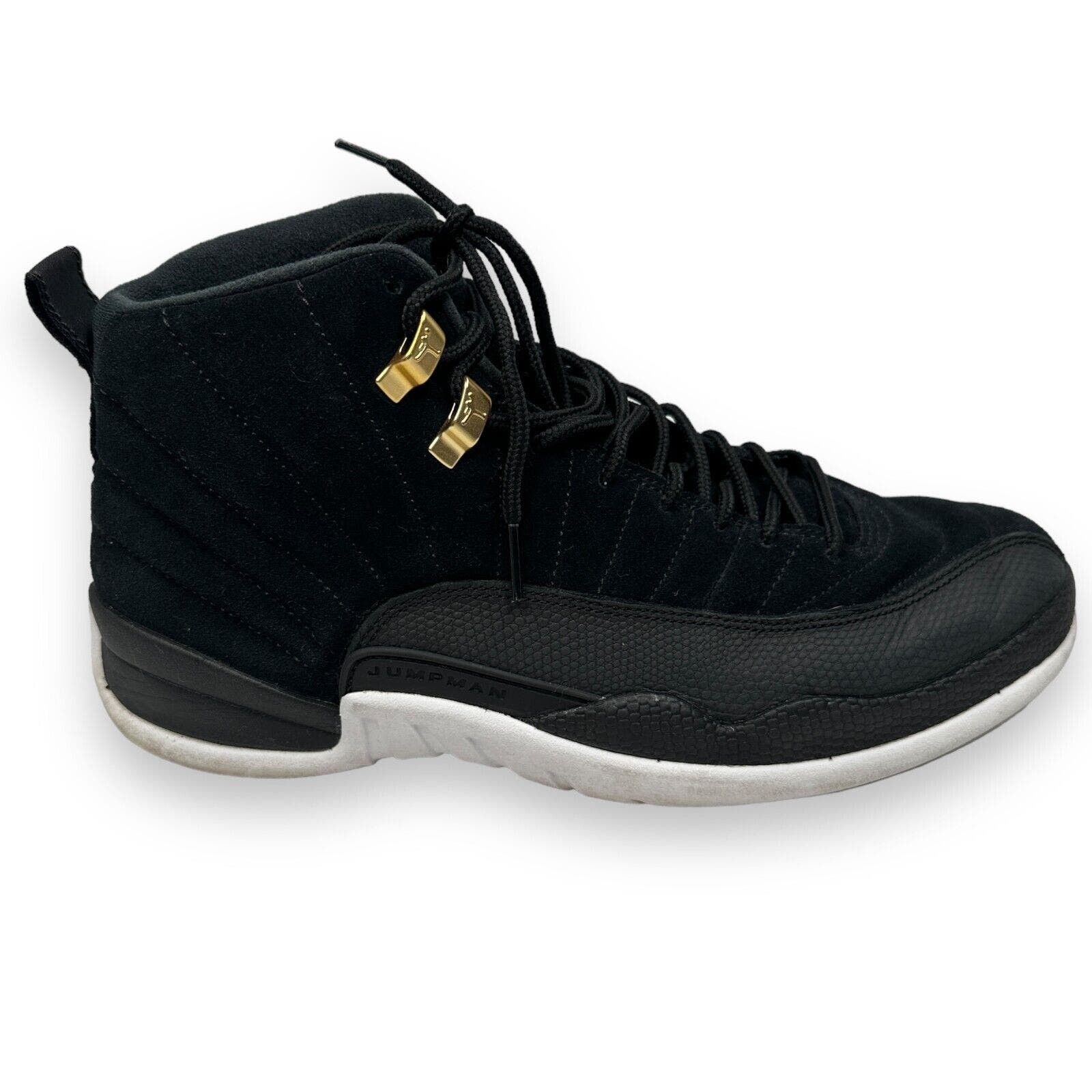 image of Nike Air Jordan 12 Reverse Taxi 9 Sneakers 130690-017 Black, Men's