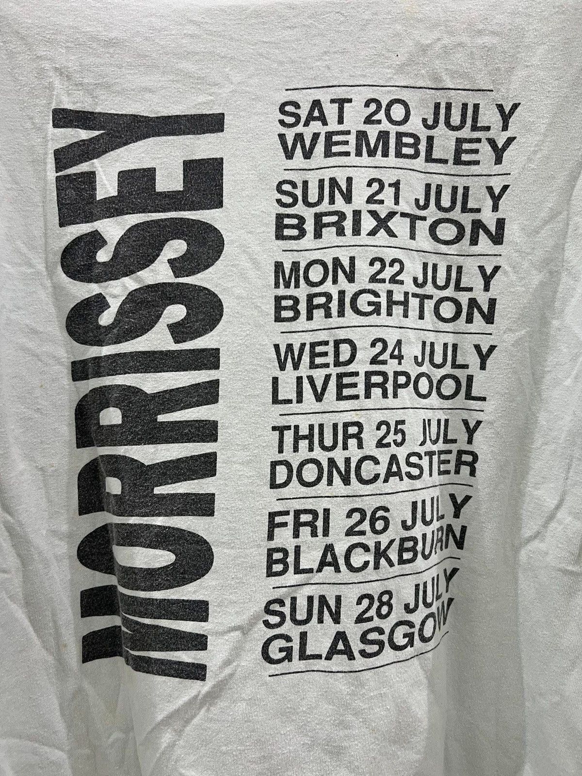 Morrissey VINTAGE 90s MORRESSEY TOUR CONCERT TSHIRT Size US L / EU 52-54 / 3 - 4 Thumbnail
