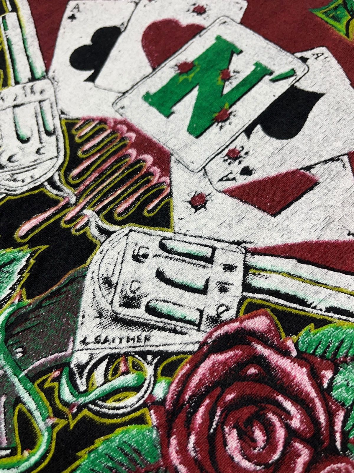 Band Tees Vintage 90s Guns N Roses Bootleg T-shirt Single Stitch rare Size US XL / EU 56 / 4 - 7 Thumbnail