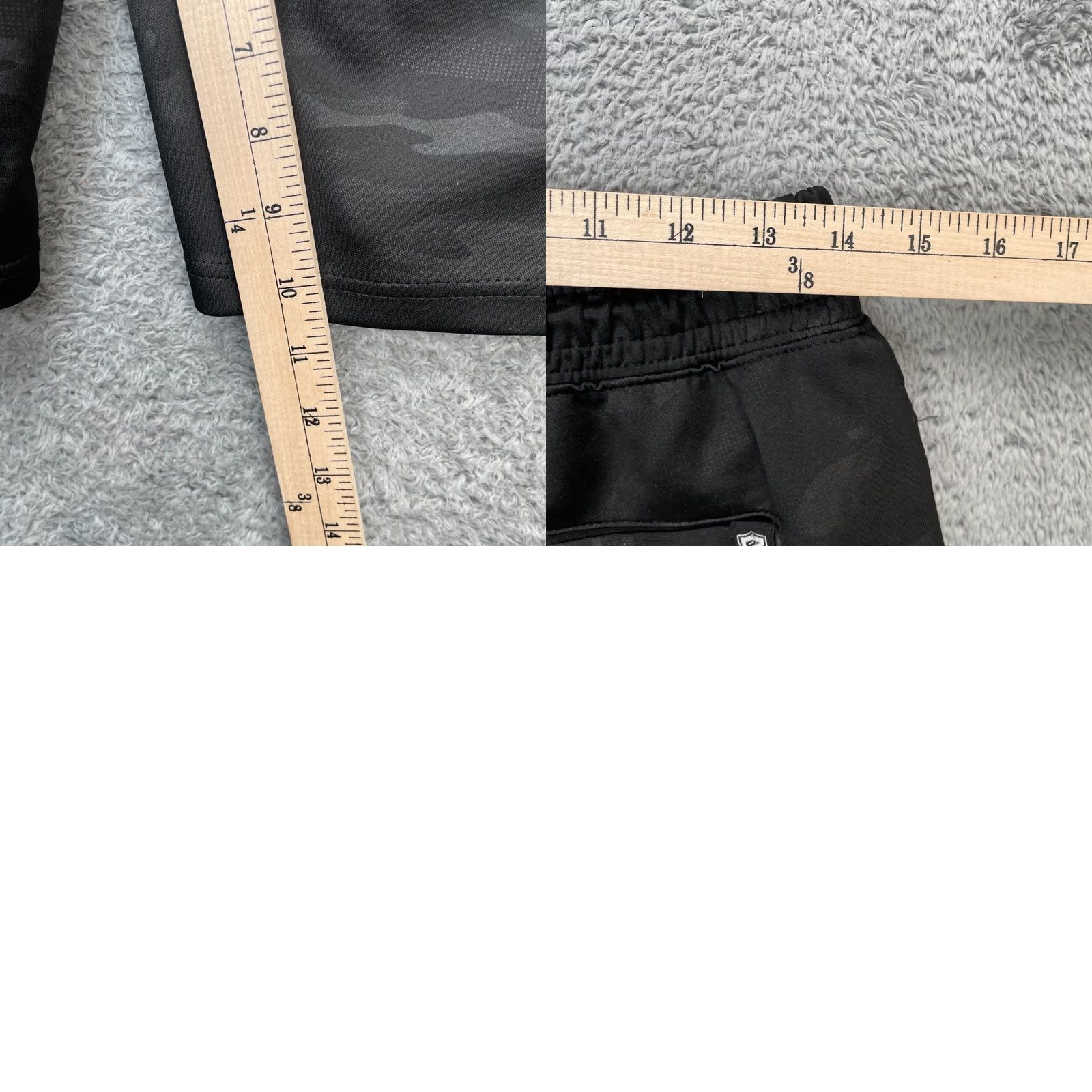 Vintage Encrypted Shorts Mens M Black Camouflage Athletic Drawstring Waist Gym Running Size US 31 - 8 Thumbnail