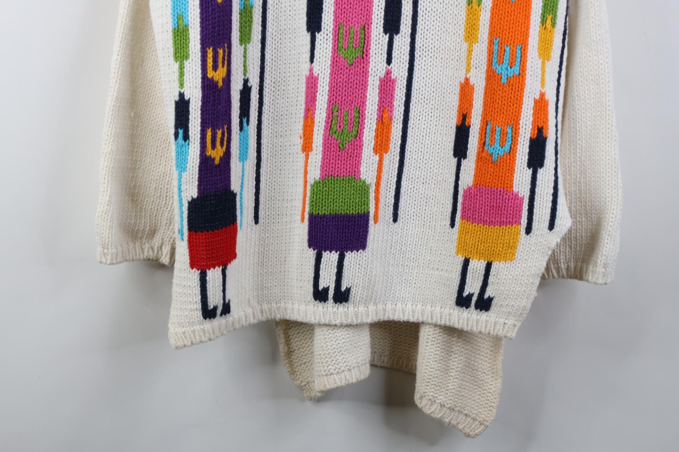 Vintage Vintage 90s Streetwear Intarsia Southwestern Folk Sweater Size ONE SIZE - 3 Thumbnail