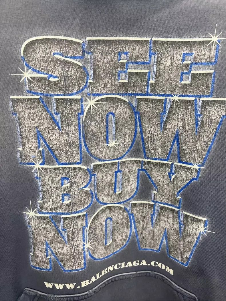 Balenciaga Balenciaga Blue Diamond Hoodie-2506 Size US M / EU 48-50 / 2 - 3 Thumbnail