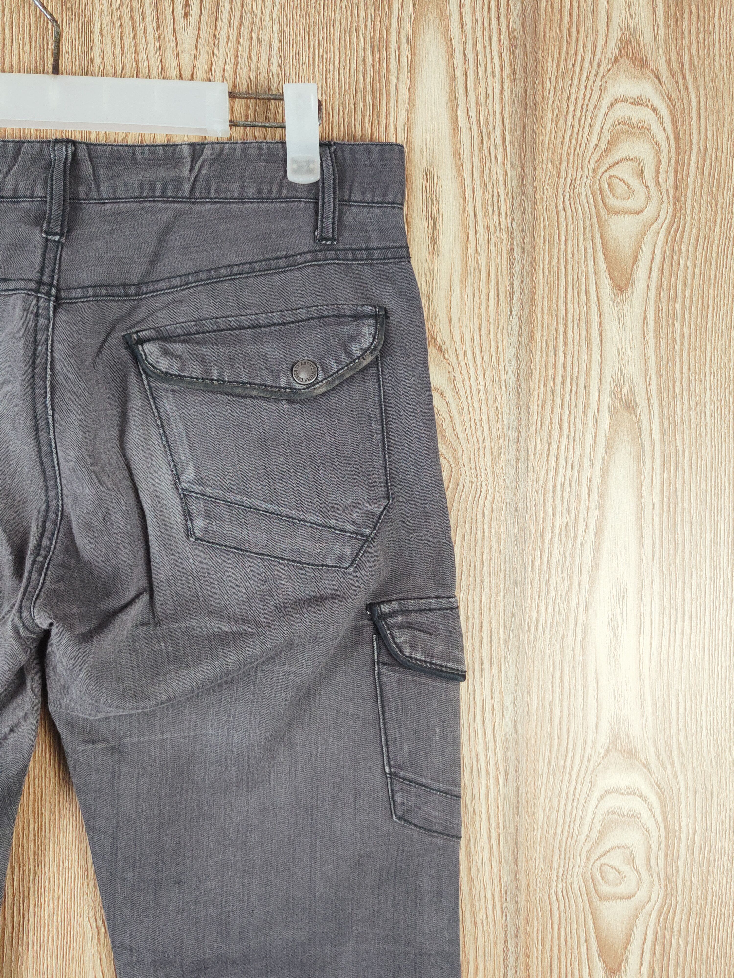 Japanese Brand × Vintage Rare Amorte Dark Gray Faded MultiTactical pocket CargoPant Size 31" - 10 Thumbnail