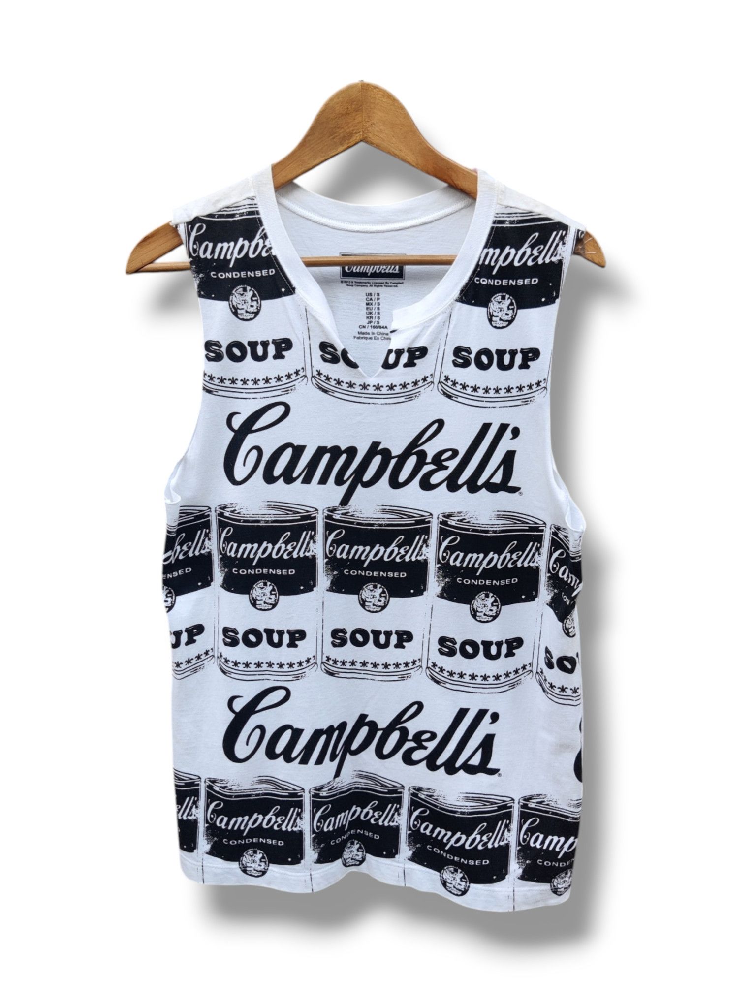Forever 21 Campbell's Punk Over Print Sleveless Shirt Size US S / EU 44-46 / 1 - 1 Thumbnail