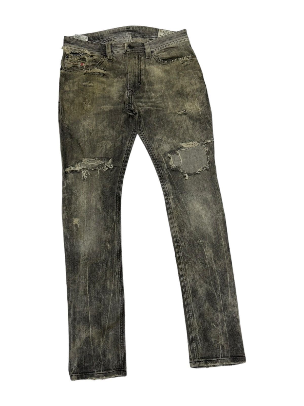 Diesel 🔥DIESEL RARE SNAKE SKIN STYLE ROCKSTAR DISTRESS DENIM JEANS Size US 32 / EU 48 - 3 Thumbnail