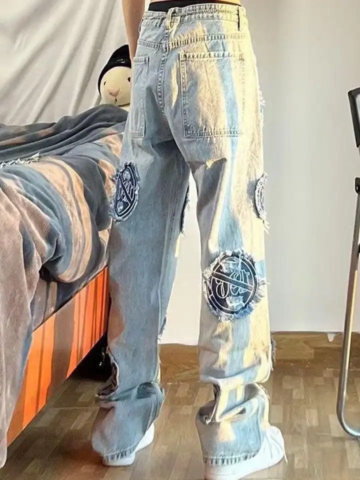 Vintage Vintage Patch Straight Jeans Size US 32 / EU 48 - 2 Thumbnail