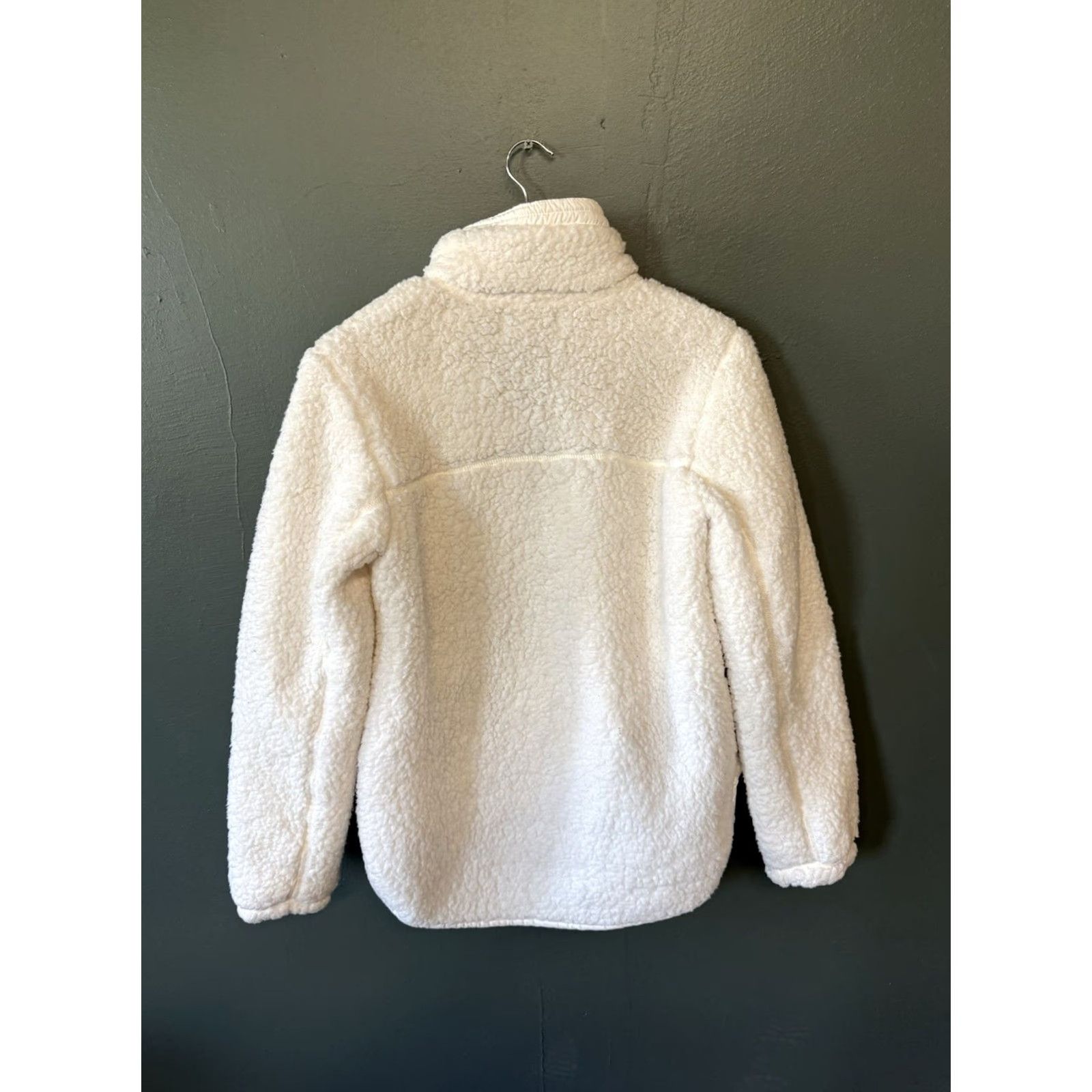 Abercrombie & Fitch Abercrombie & Fitch Womens White Sherpa Mock Neck Pullover Sweatshirt Size S Size S / US 4 / IT 40 - 2 Thumbnail