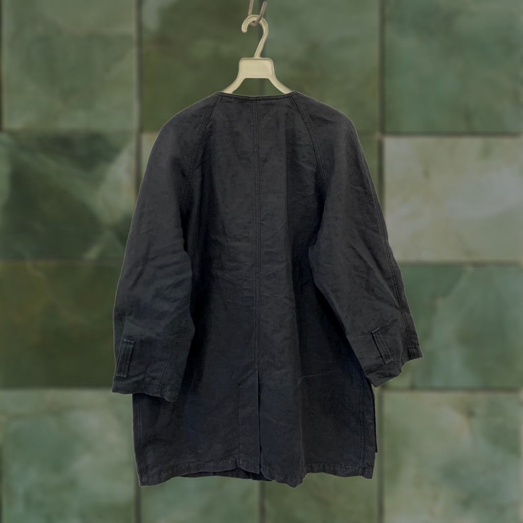 Isabel Marant Isabel Marant Étoile Women’s Linen Cotton Coat Black Oversized L Adult Women Coat Linen Cotton Patch Pockets 90s Minimalist Utility Overcoat Size L / US 10 / IT 46 - 1 Thumbnail