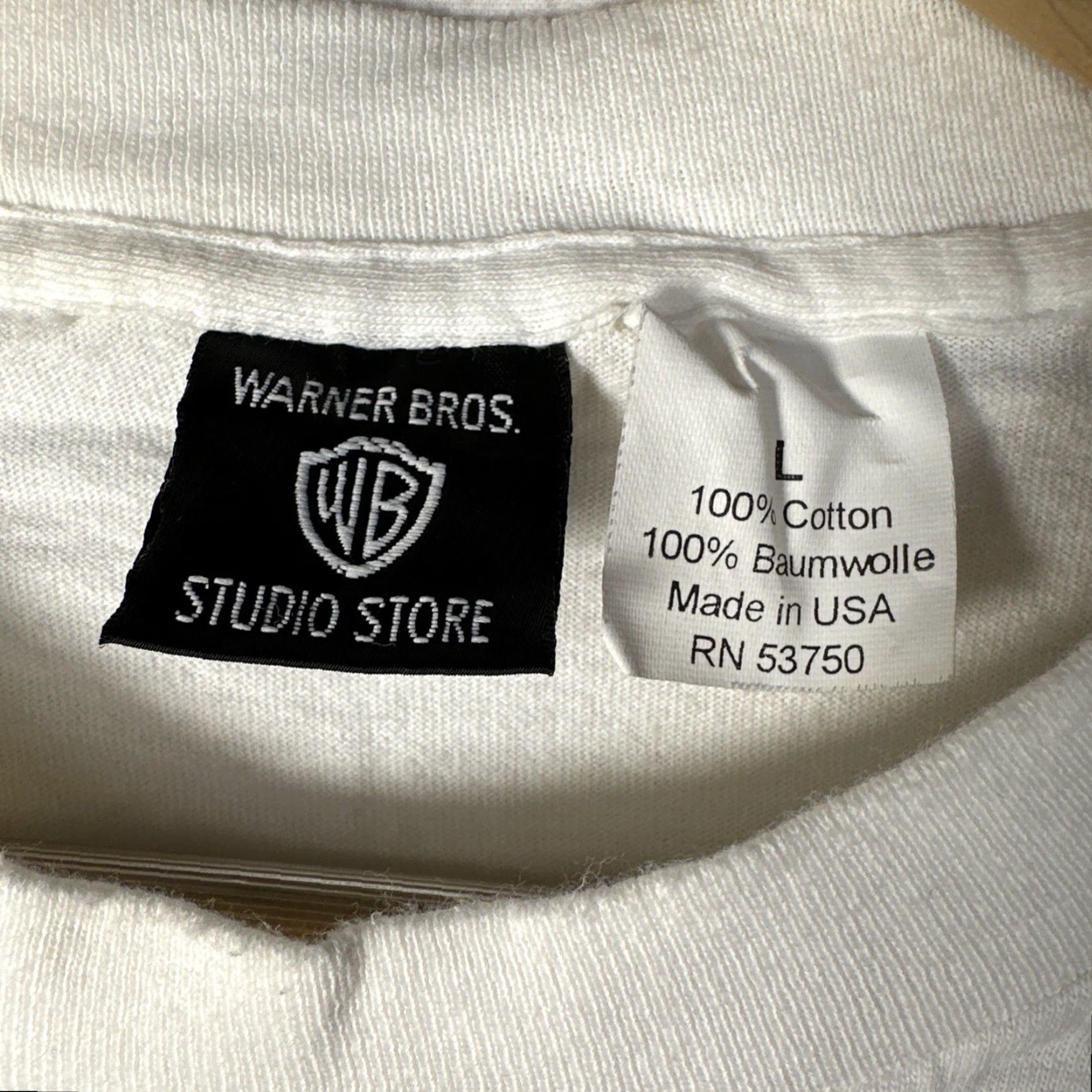Vintage VINTAGE Marvin the Martian Men's T-Shirt Large White Looney Tunes 90s Graphic Warner" Size US L / EU 52-54 / 3 - 2 Thumbnail