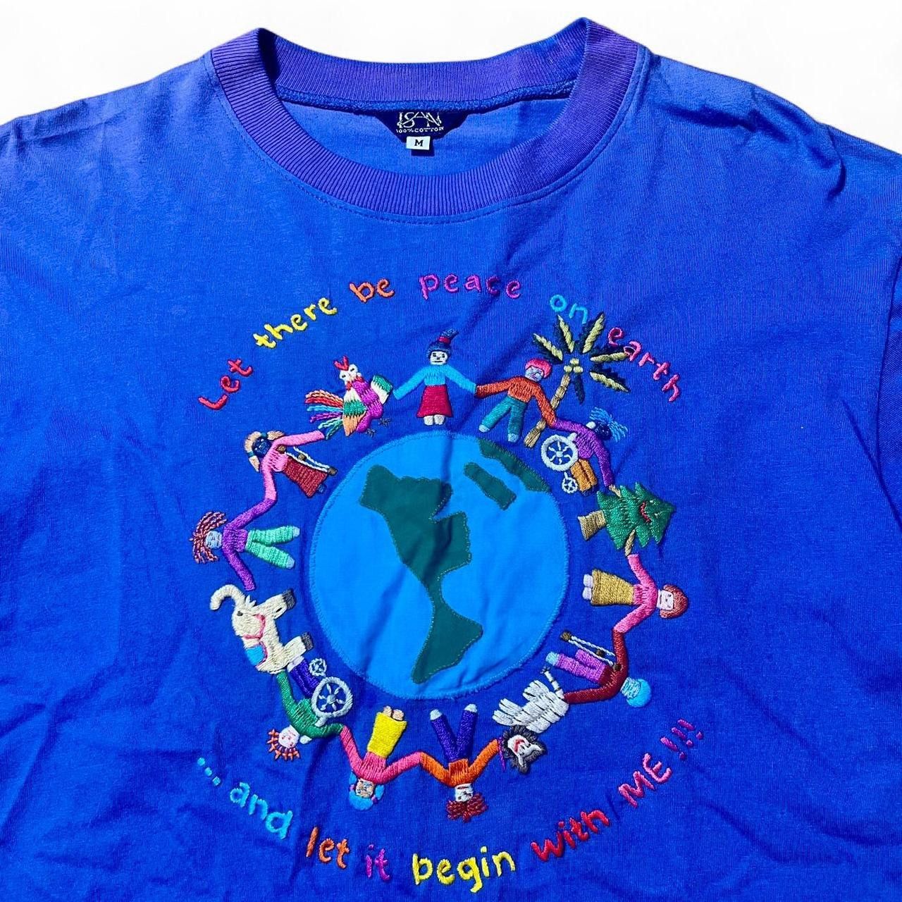 Vintage Vtg ISAN Weaving Hand embroidered Diversity Tee - Size M Size US M / EU 48-50 / 2 - 2 Thumbnail